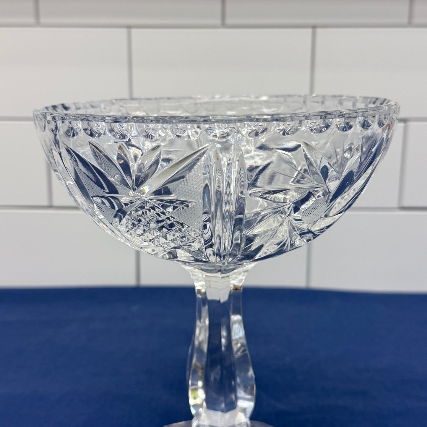 Cut Crystal Pedestal Compote