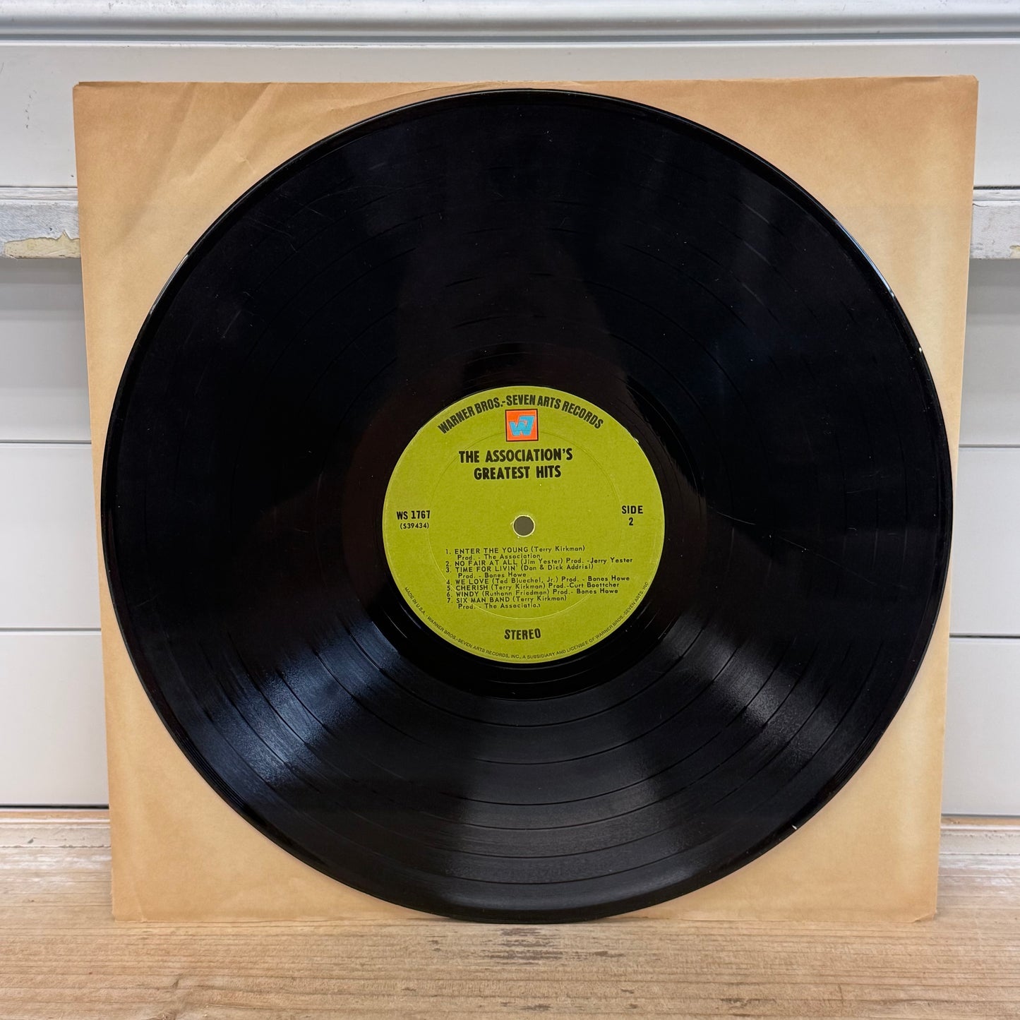 The Association's Greatest Hits Vinyl Record 1968 #WS1767
