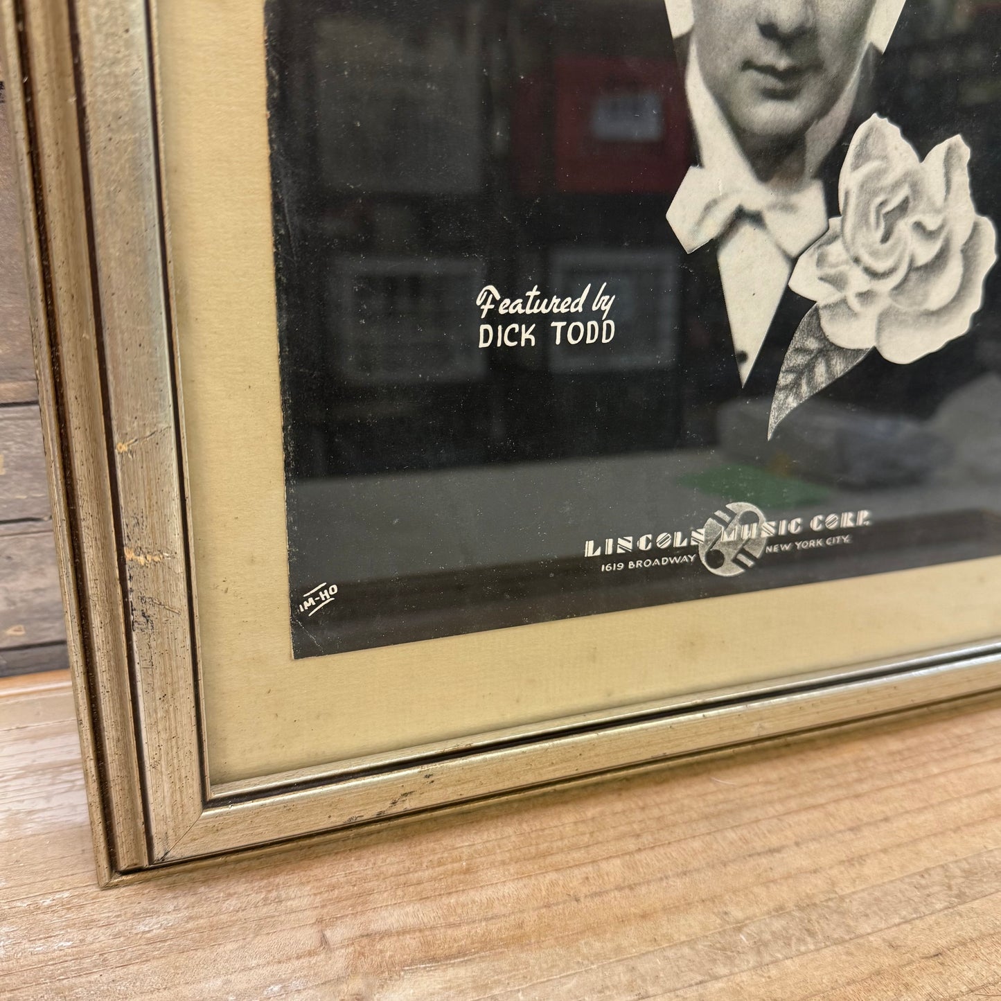 Lincoln Music Corp. Framed Gardenias Sheet Music, 1938