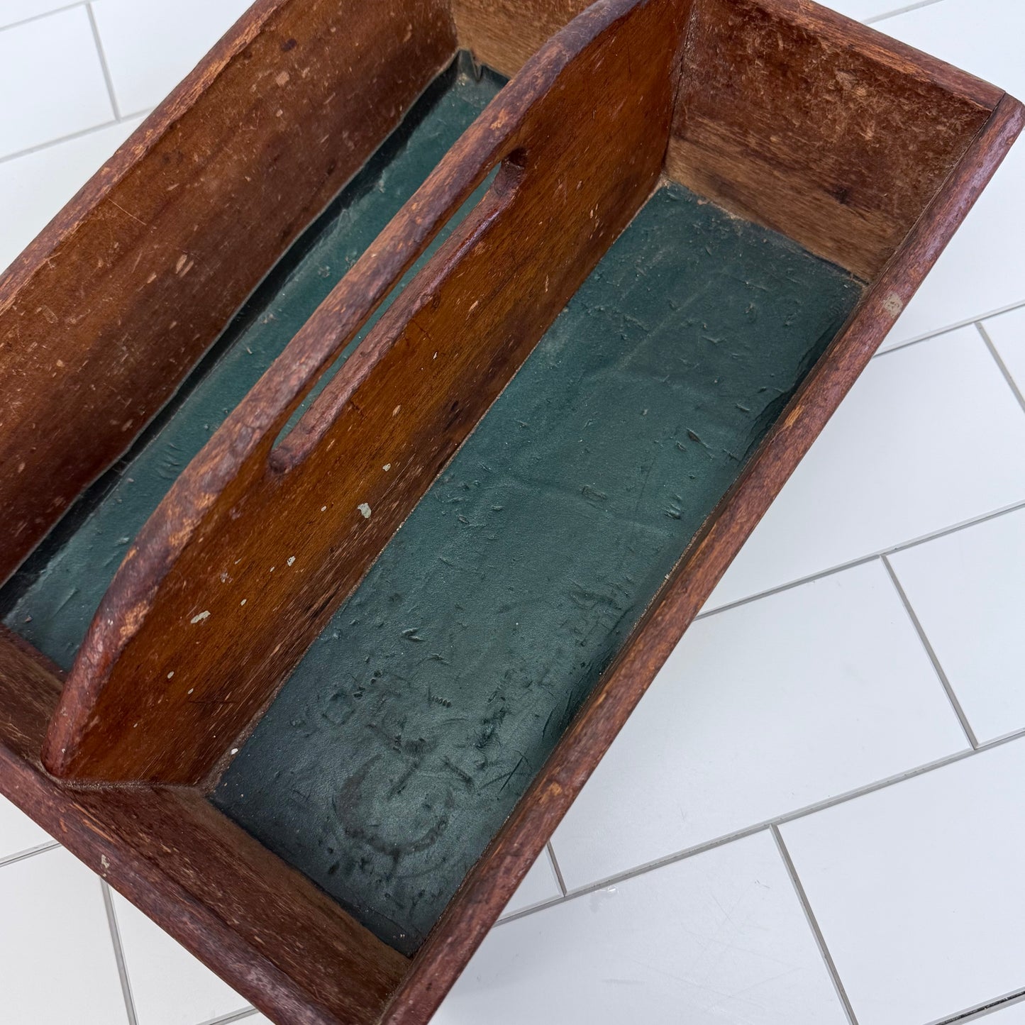 Handcrafted Wooden Divided Caddy