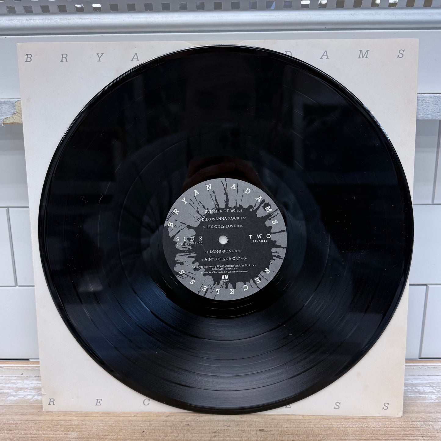 Bryan Adams Reckless Vinyl Record, 1984