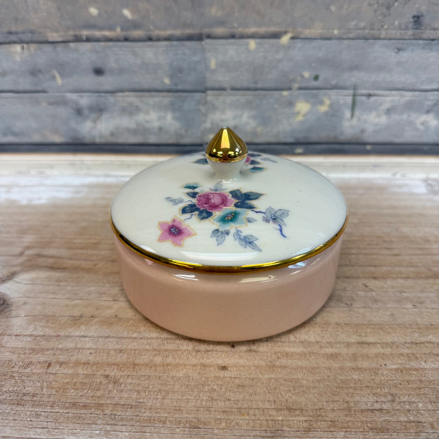 Franciscan Kaolena Fine China Powder Jar, 1940s
