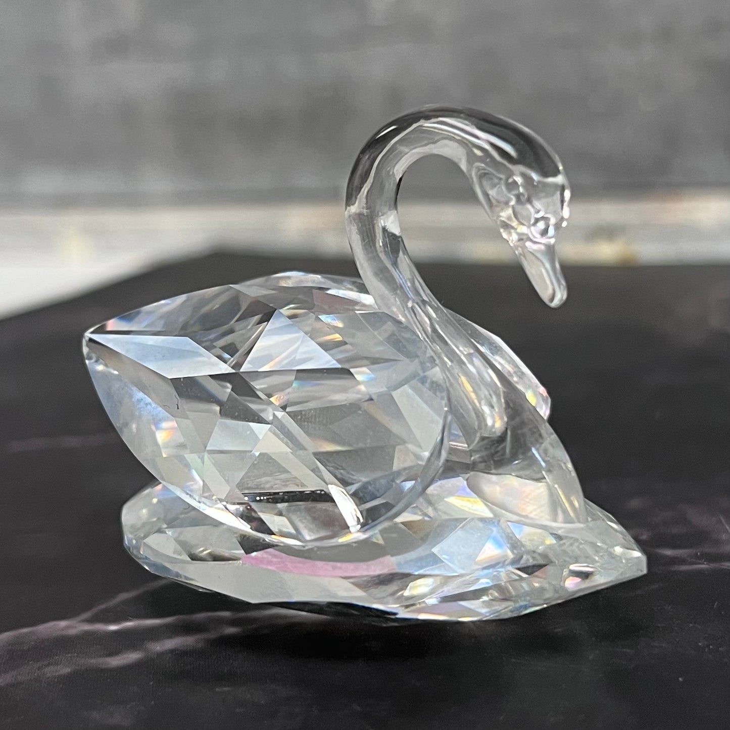 Swarovski Crystal Swan Family Figurines, Set of 3