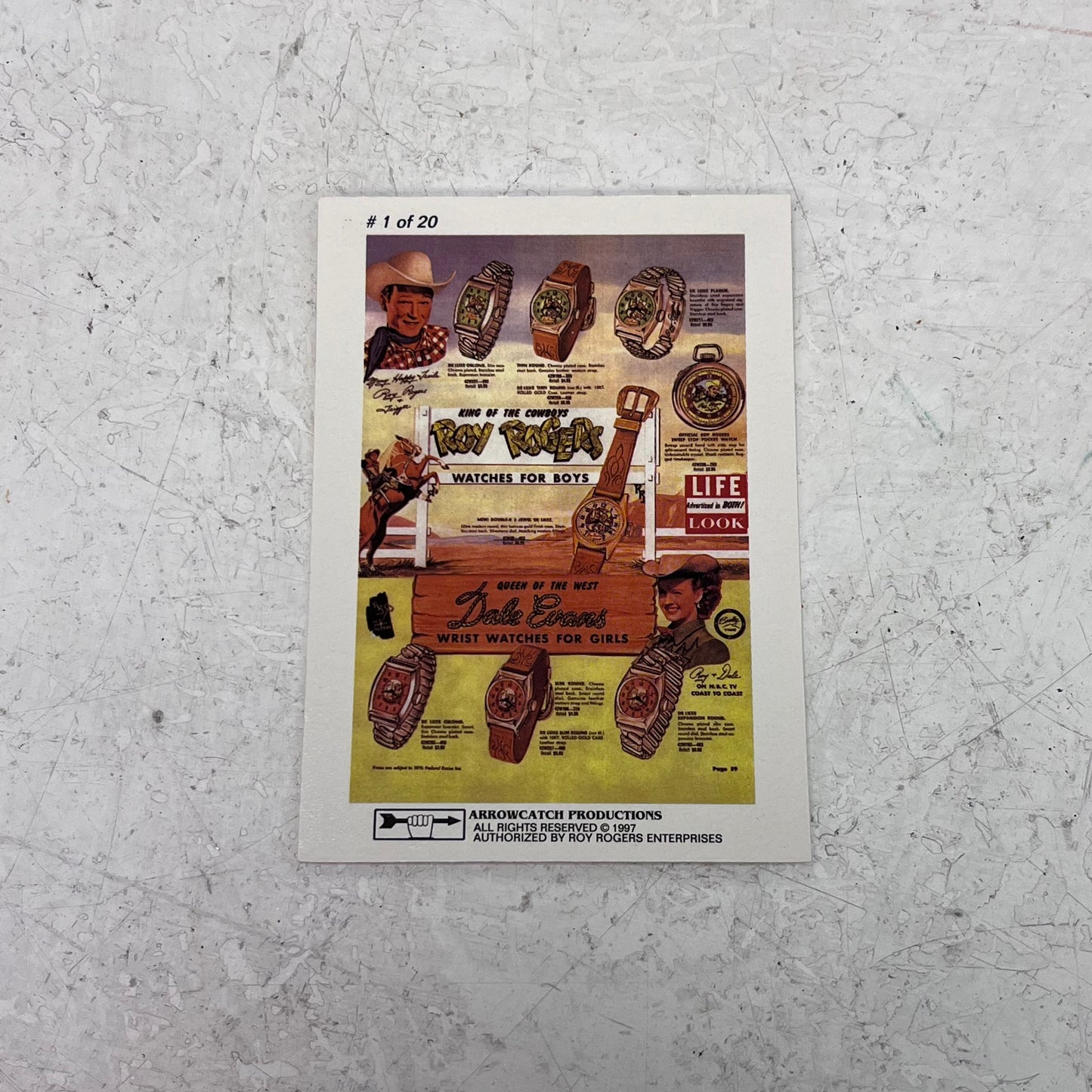 Roy Rogers Dale Evans Trading Card Set of 100, 1990s