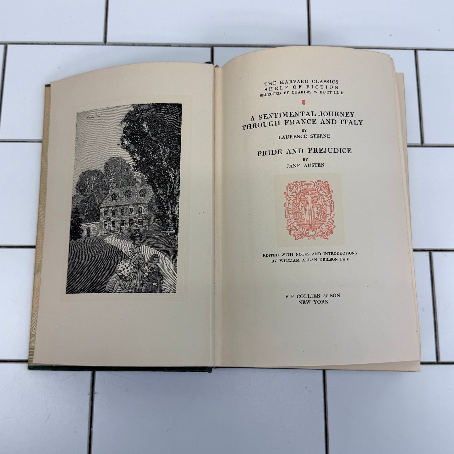 Harvard Classics Shelf of Fiction Book Set of 3, 1917