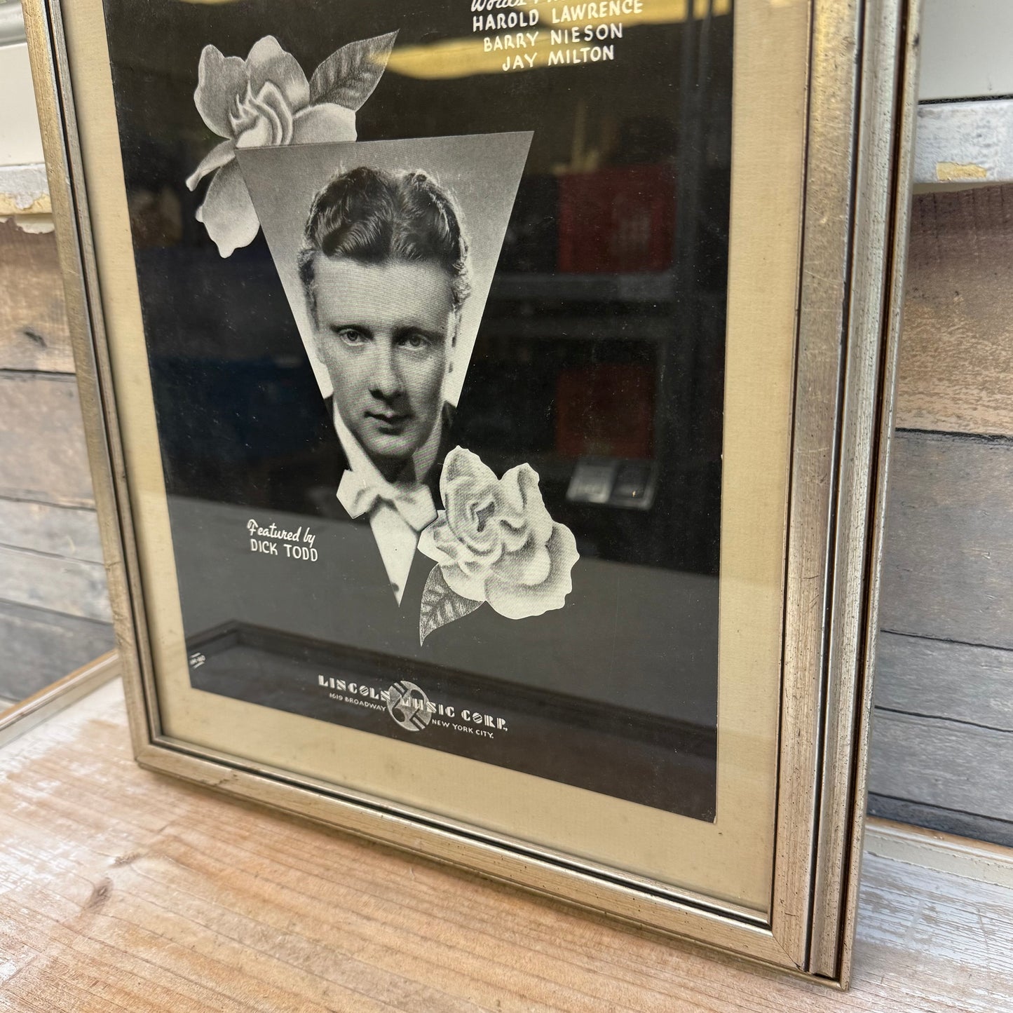 Lincoln Music Corp. Framed Gardenias Sheet Music, 1938