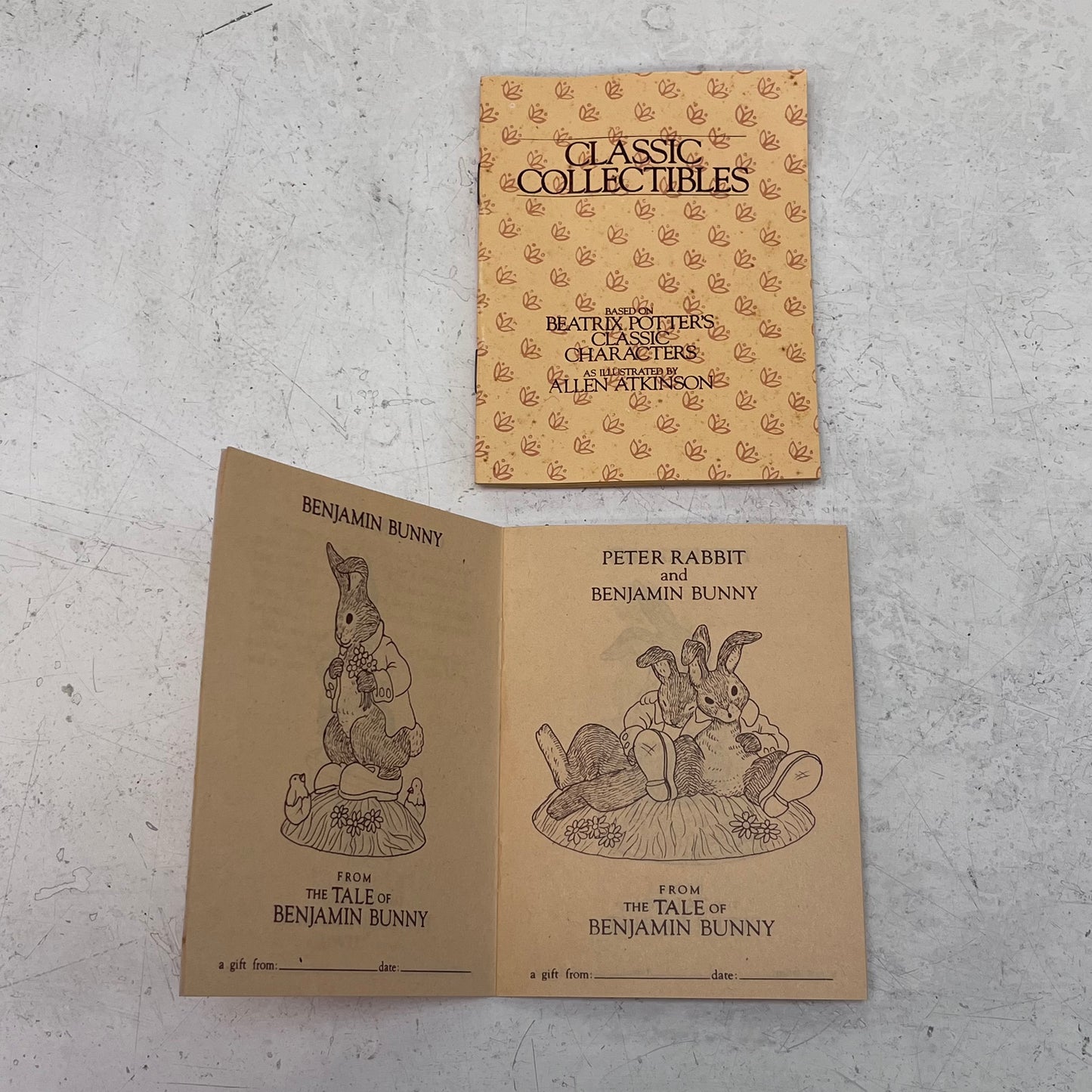 Sigma Beatrix Potter Benjamin Bunny Figurines Set of 2, 1983