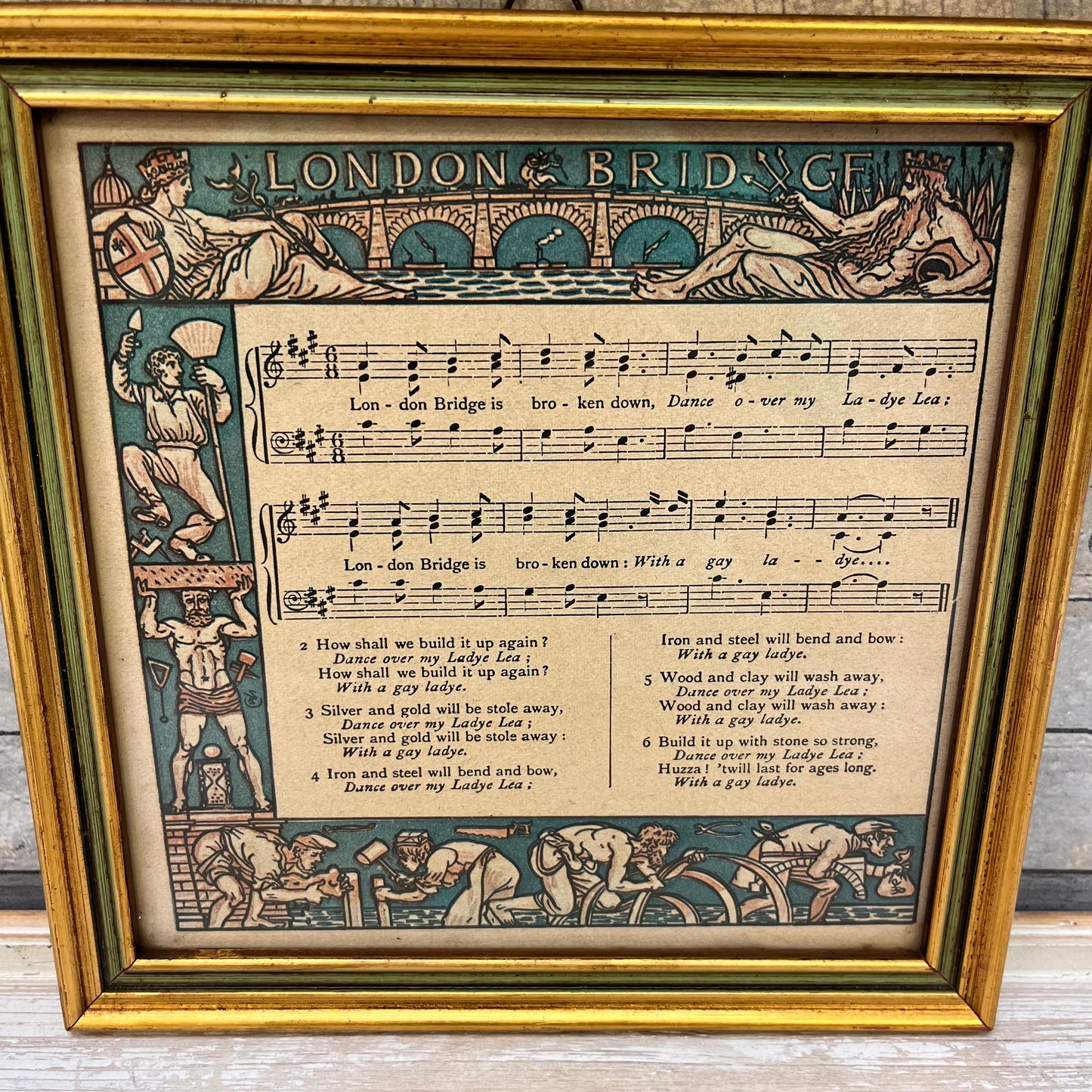 London Bridge Nursery Rhyme Framed Print