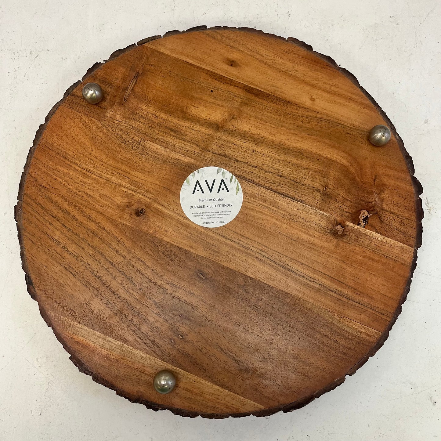 Rustic AVA Bark Edge Wooden Serving Tray