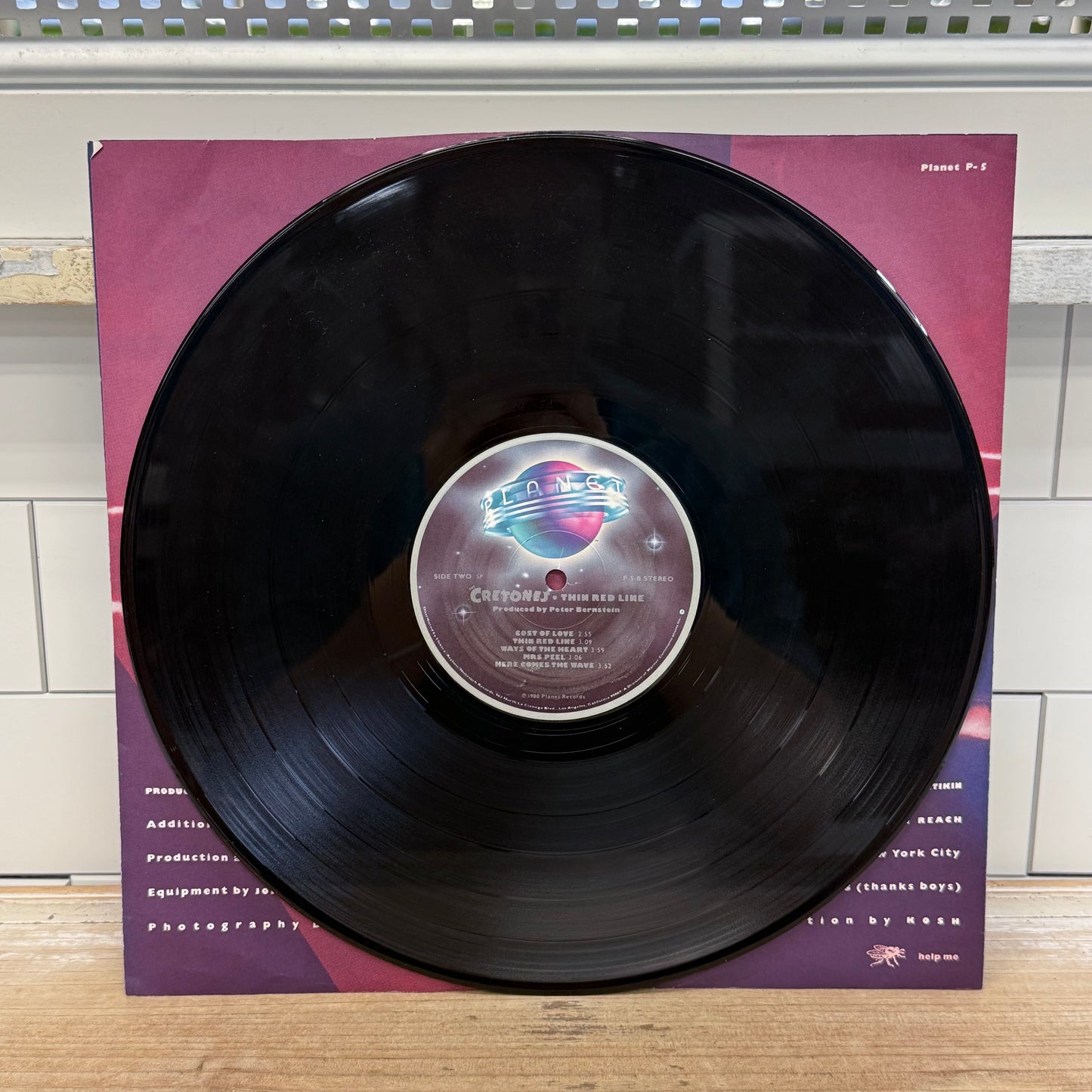 The Cretones Thin Red Line Vinyl Record, 1980