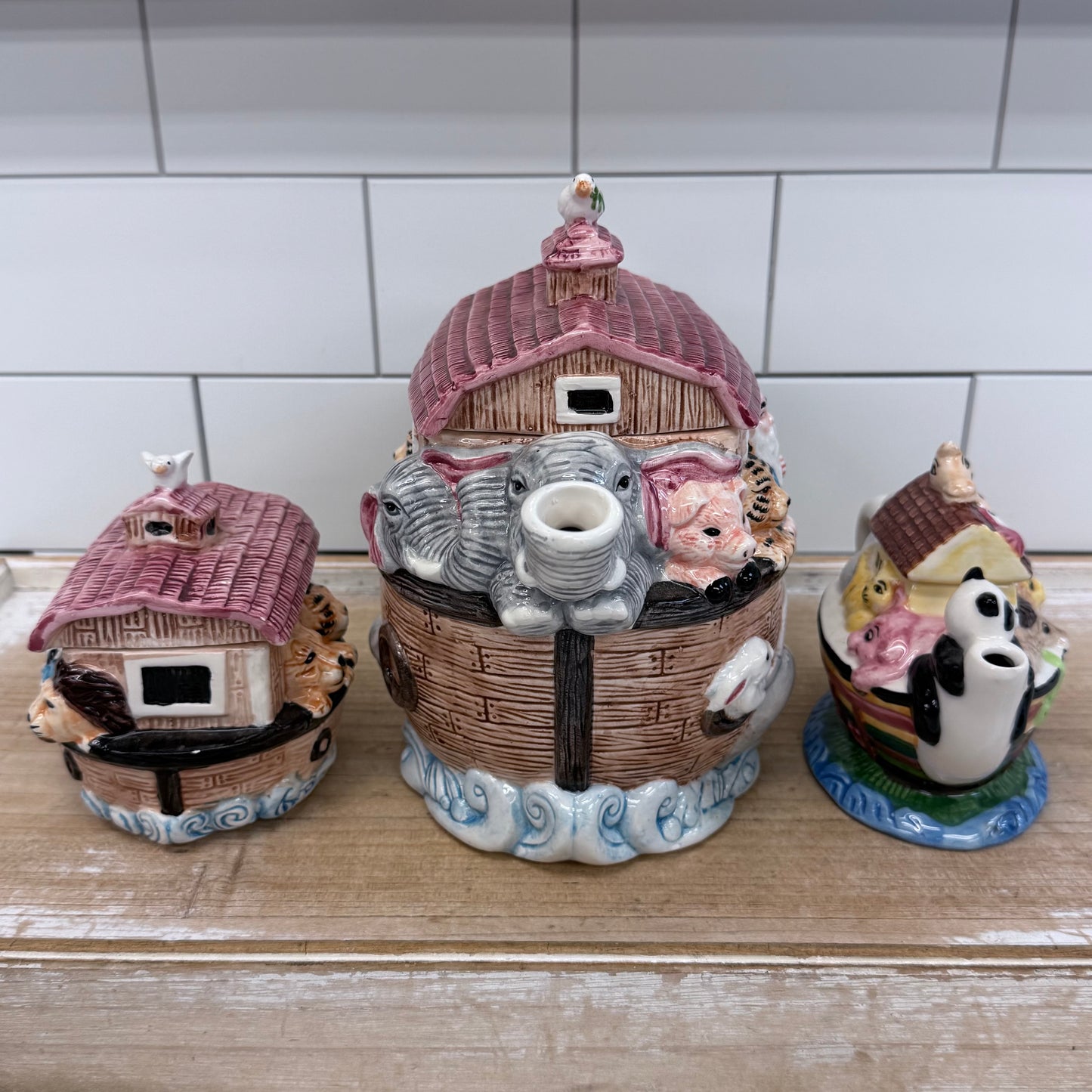 Noah’s Ark Ceramic Tea Set of 3