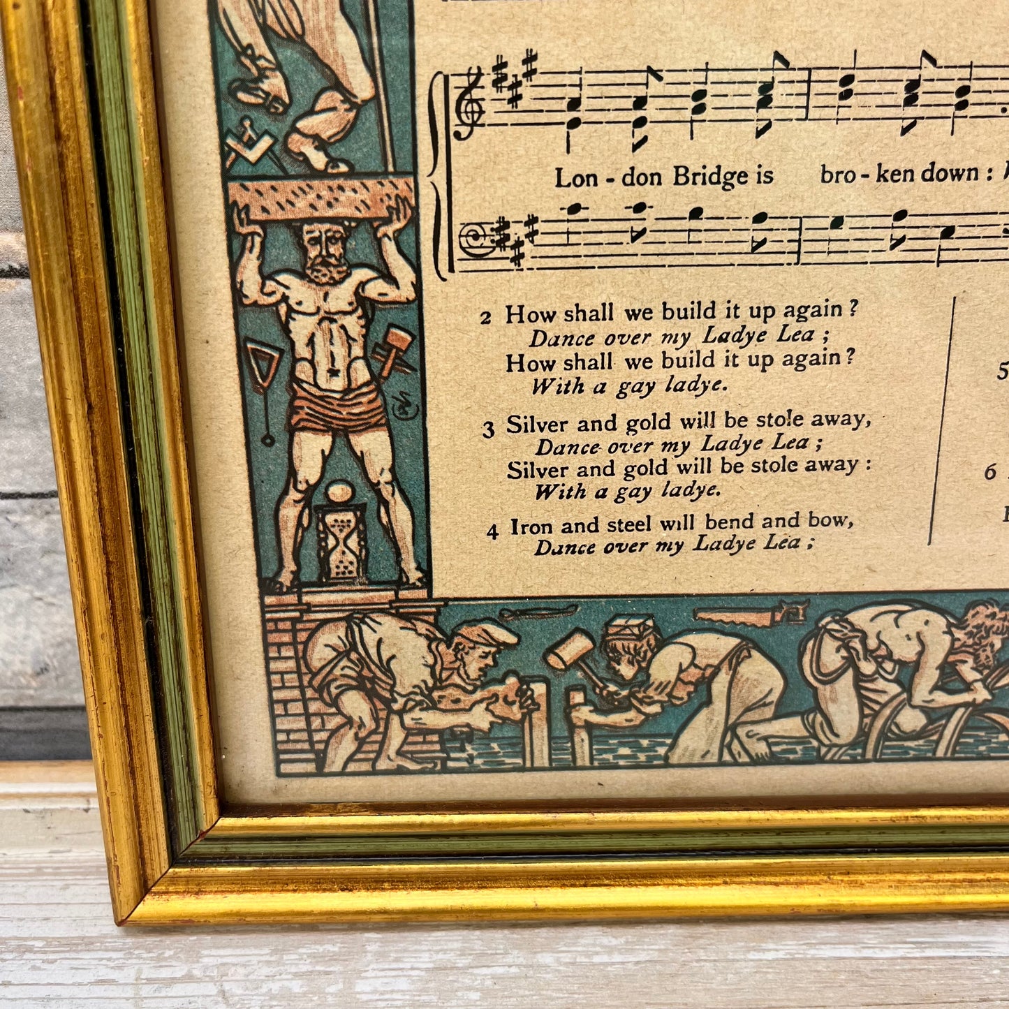 London Bridge Nursery Rhyme Framed Print