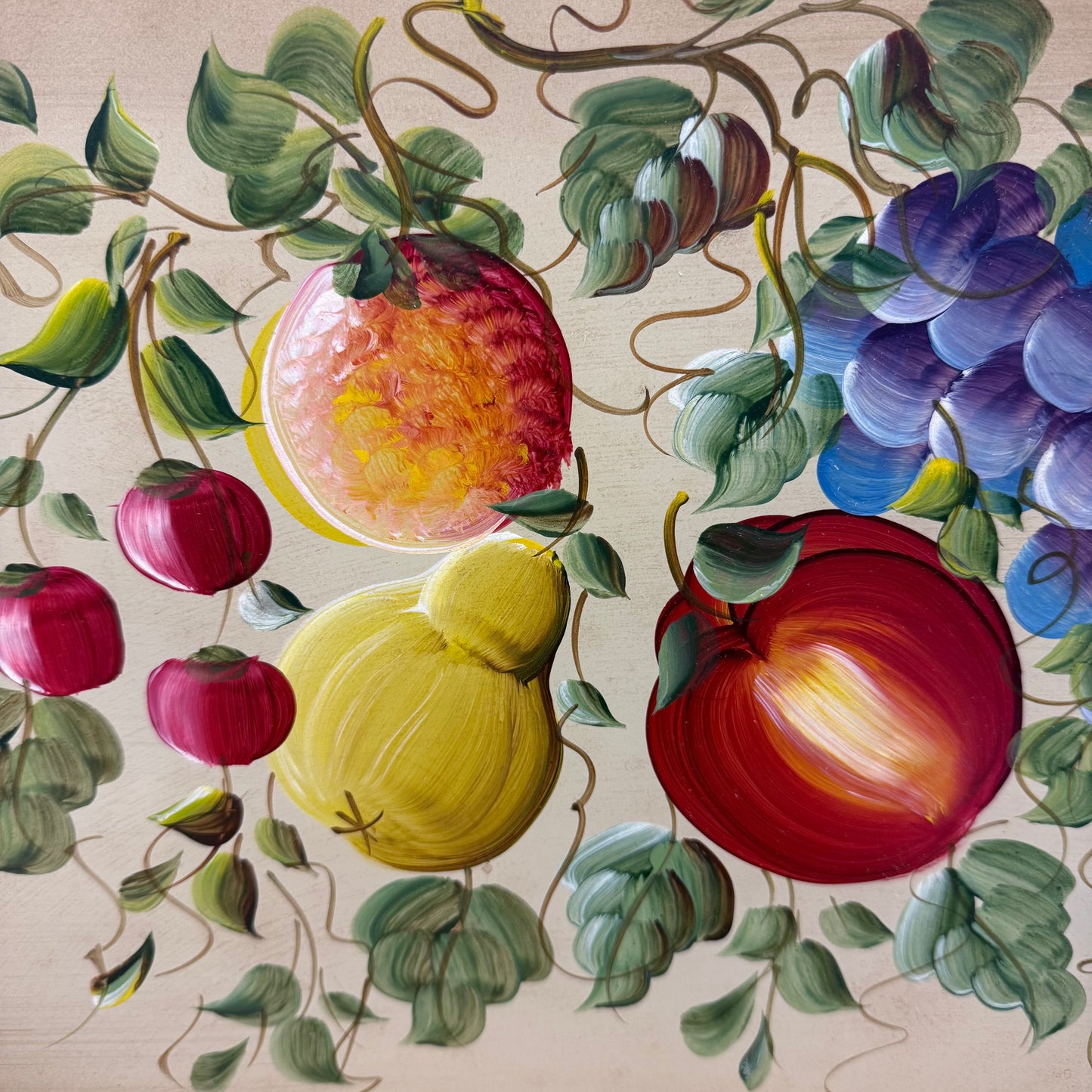 Nashco Hand Painted Toleware Serving Tray