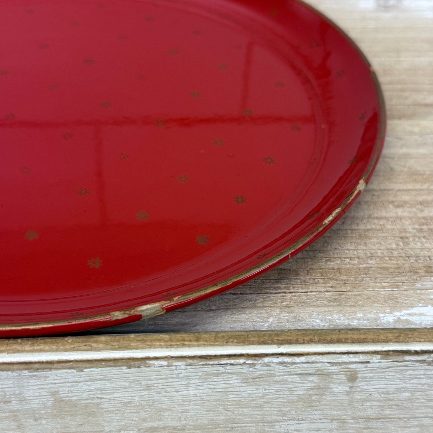 Isco Hand Painted Sunburst Wooden Plate