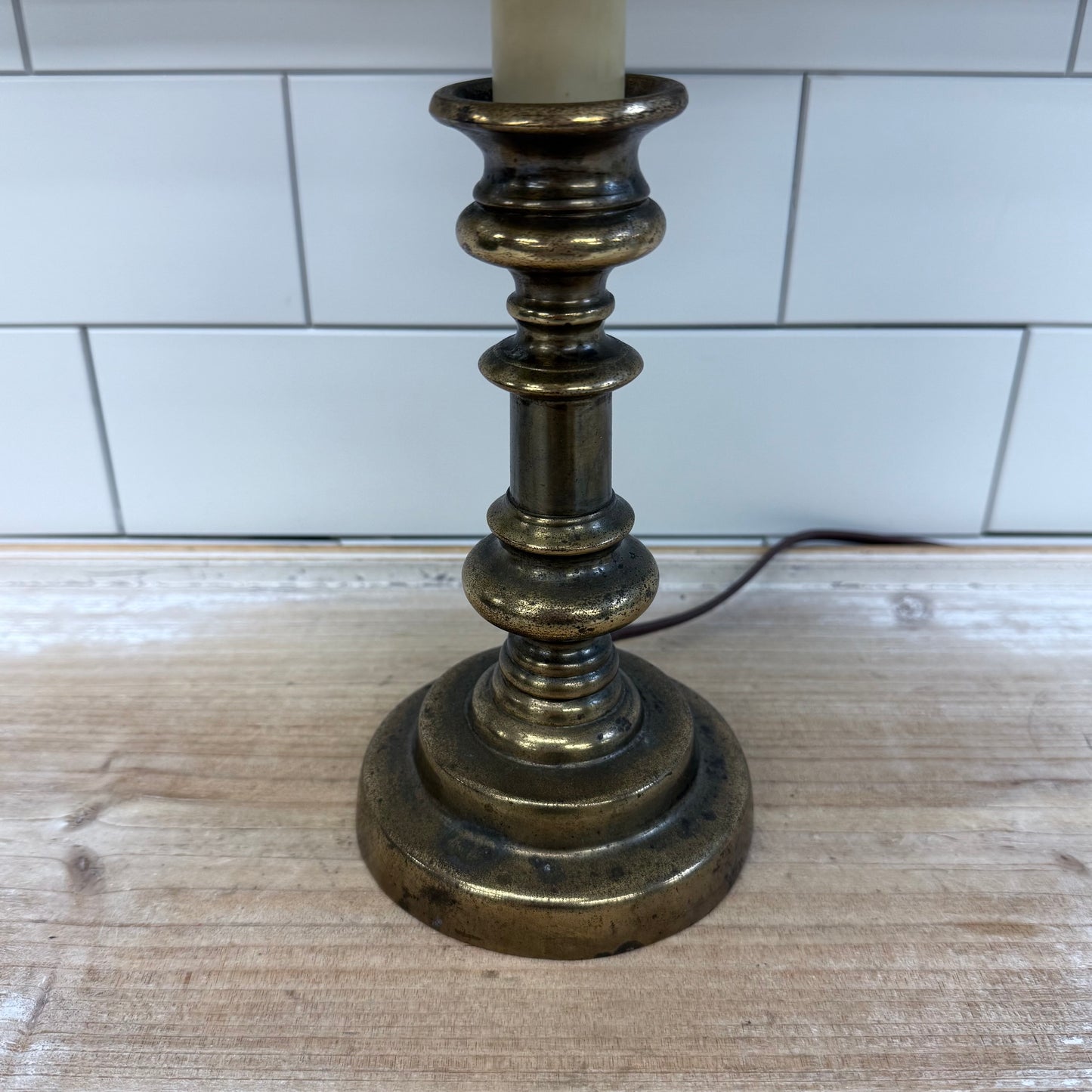 Brass Lamp & Golfing Lampshade