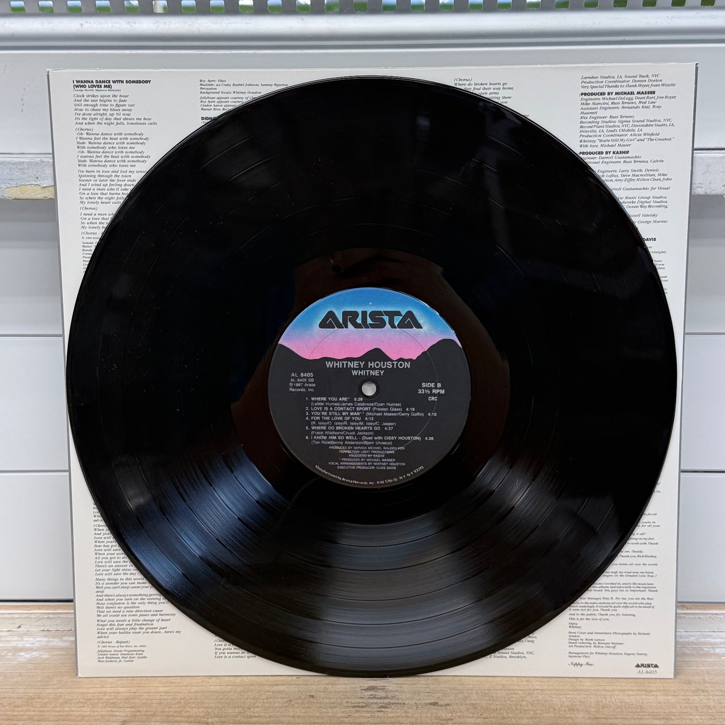 Whitney Houston Whitney Vinyl Record LP 1987 #AL 8405