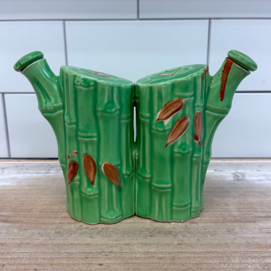 Bamboo Oil & Vinegar Cruet, Ceramic