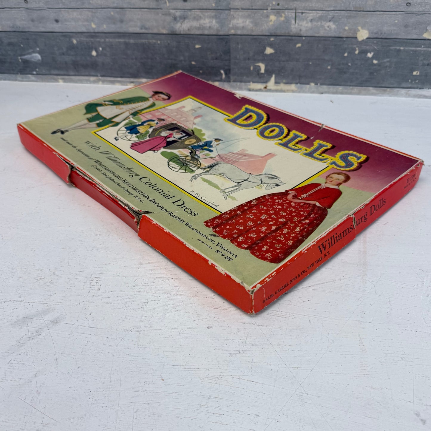 Colonial Williamsburg Paper Dolls Activity Set in Box, 1940