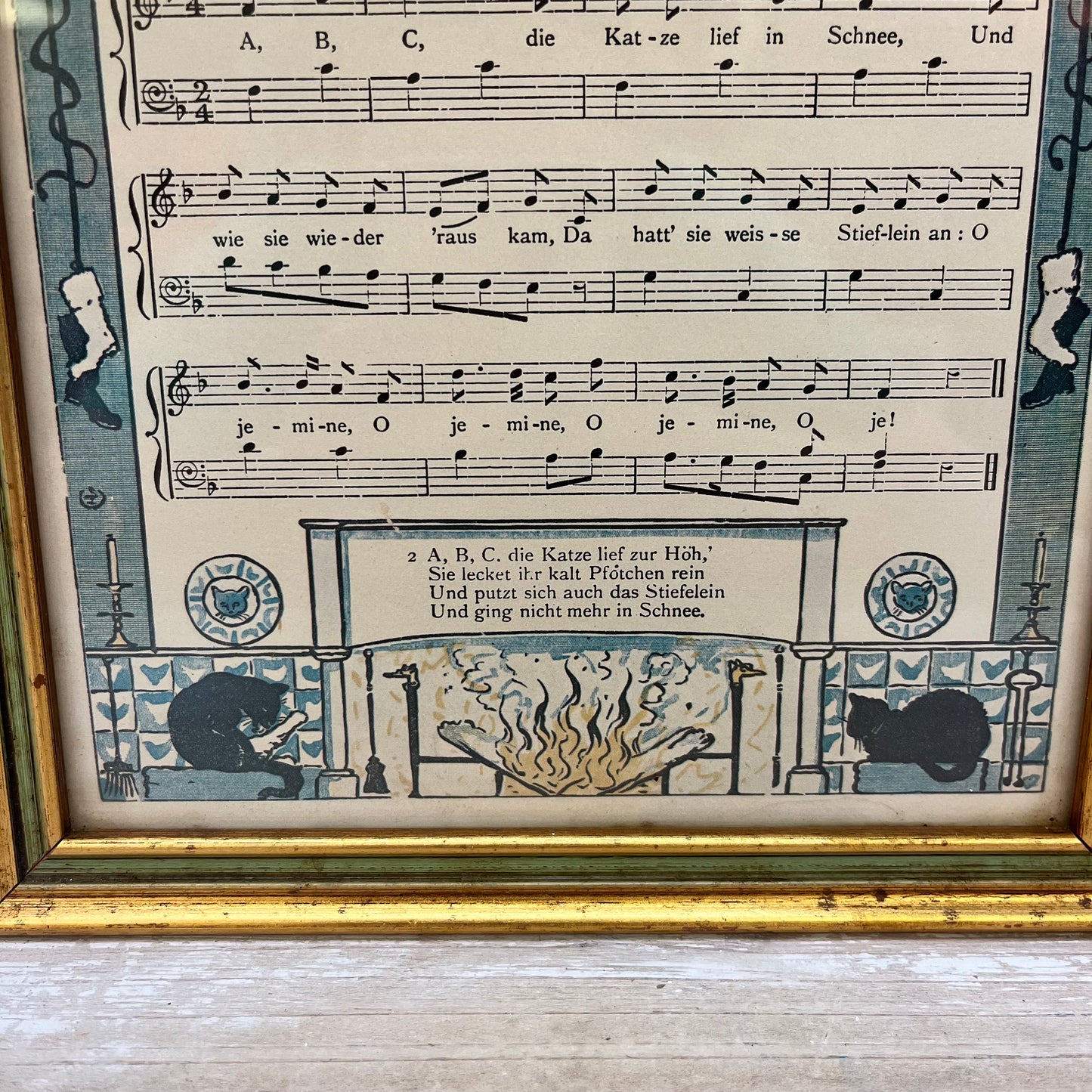 German ABC Nursery Rhyme Framed Print