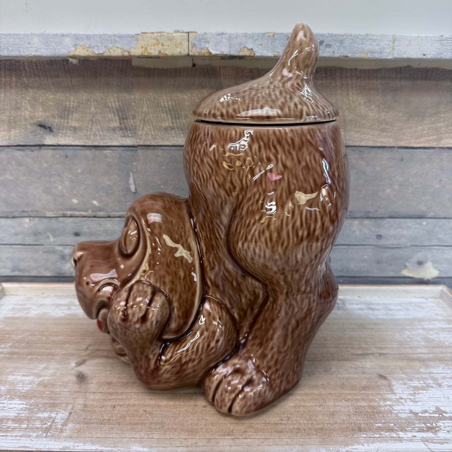 McCoy Pottery Thinking Hound Dog Cookie Jar, #0272
