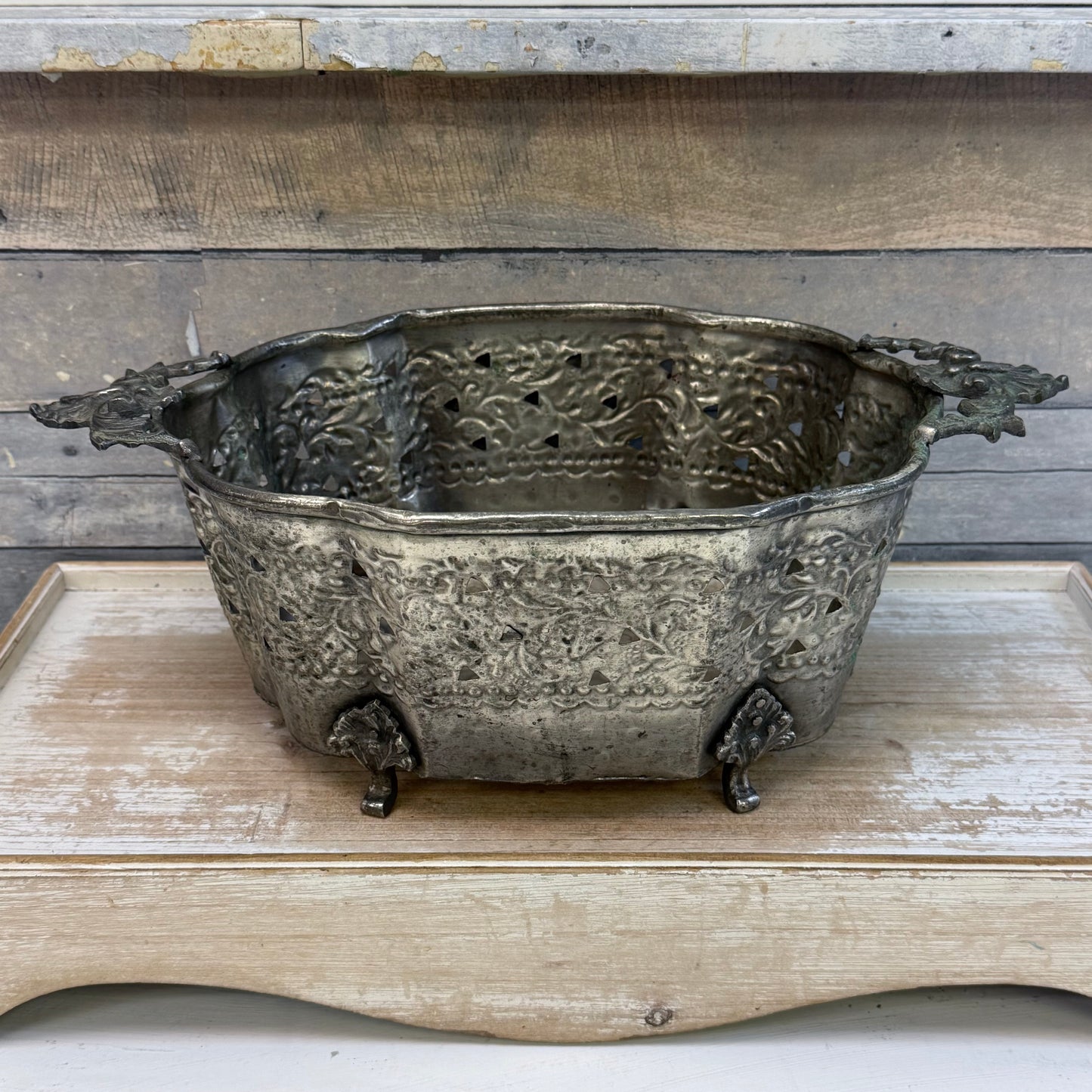 Bombay Hammered Metal Planter