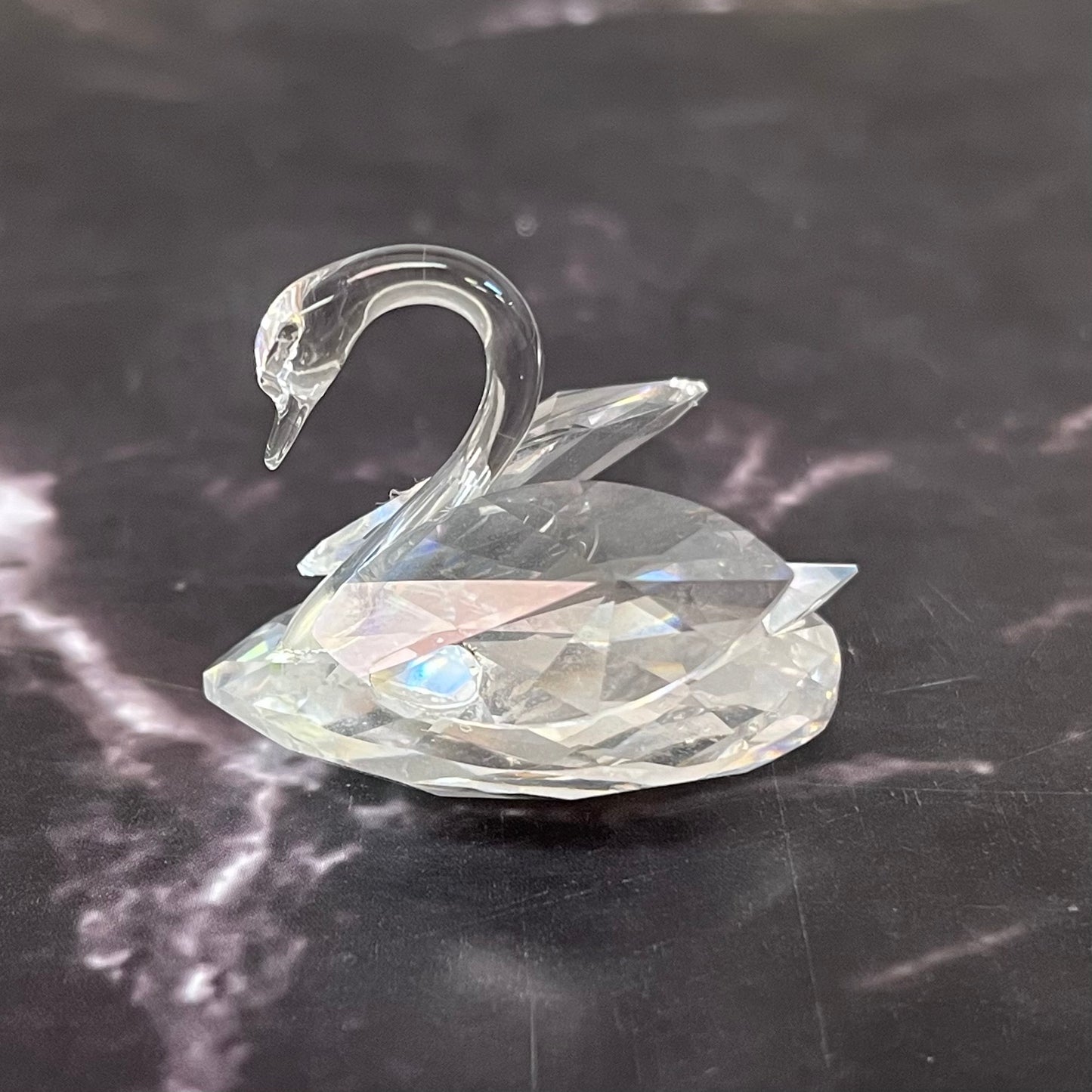 Swarovski Crystal Swan Family Figurines, Set of 3