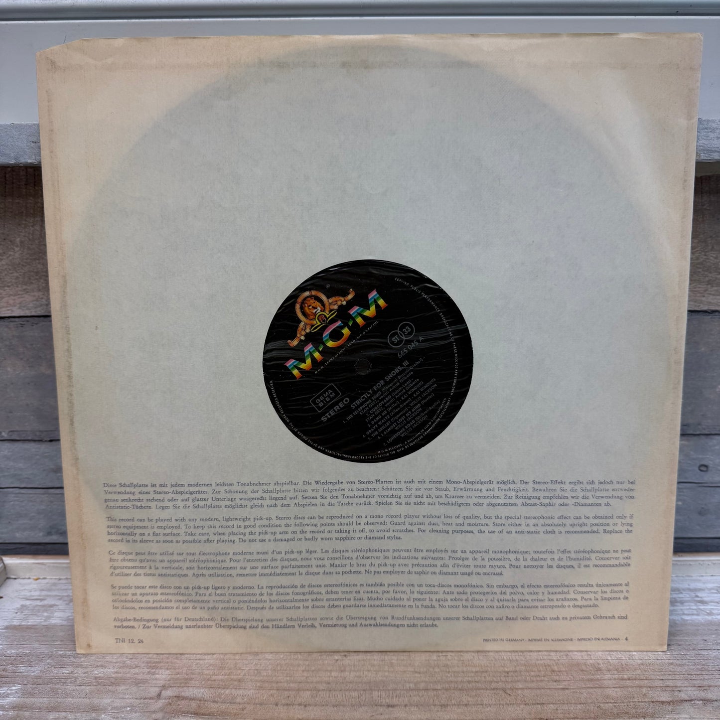 Strictly for Snobs Volume 3 Compilation Vinyl Record, 1965