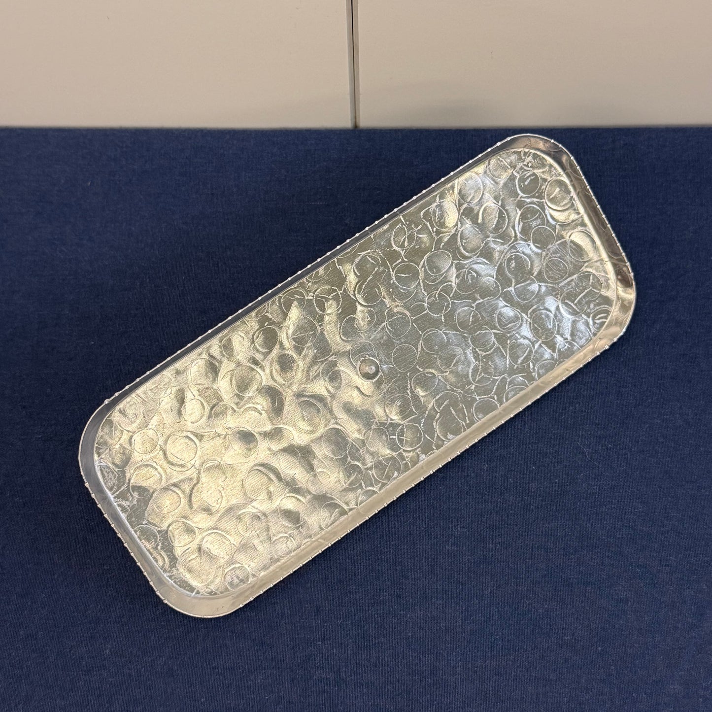 Rodney Kent Hammered Aluminum Butter Dish, 1950s