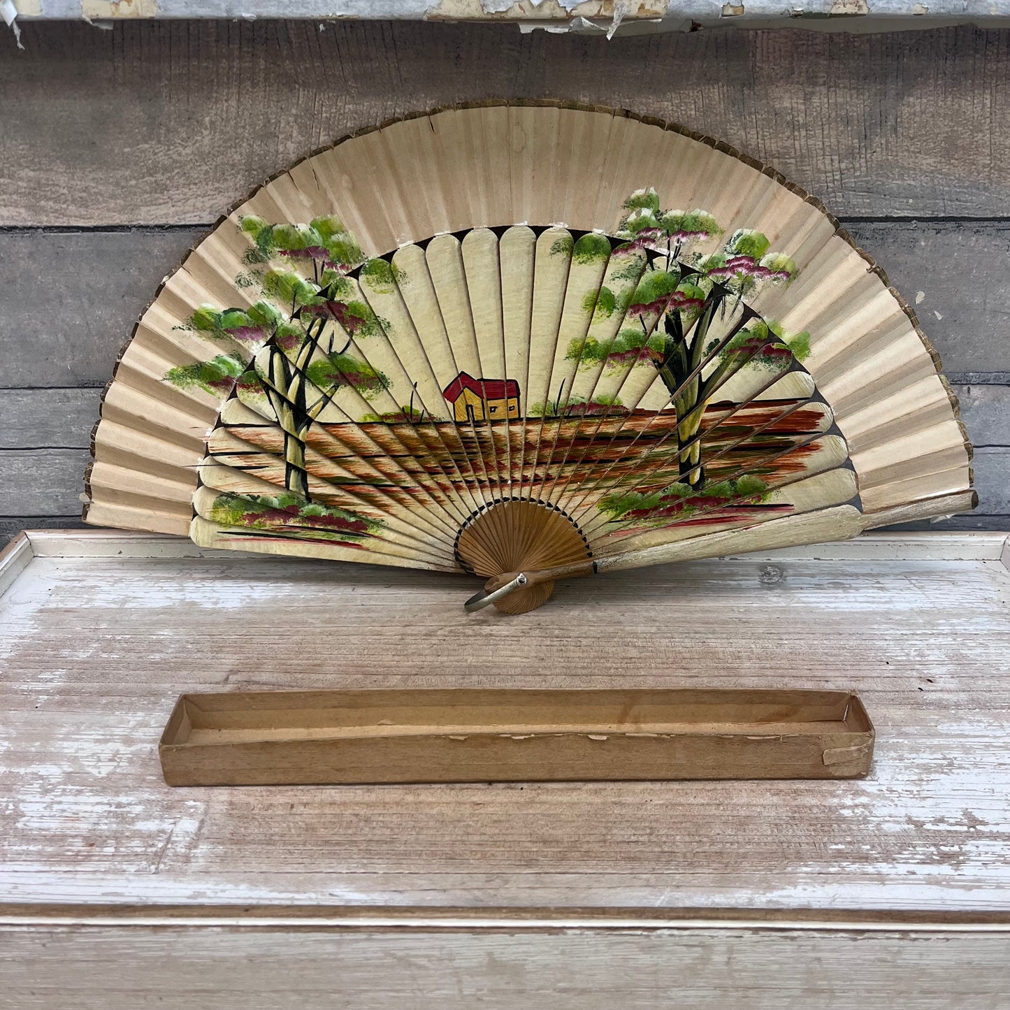 Cuban Hand Fan, Hand-Painted