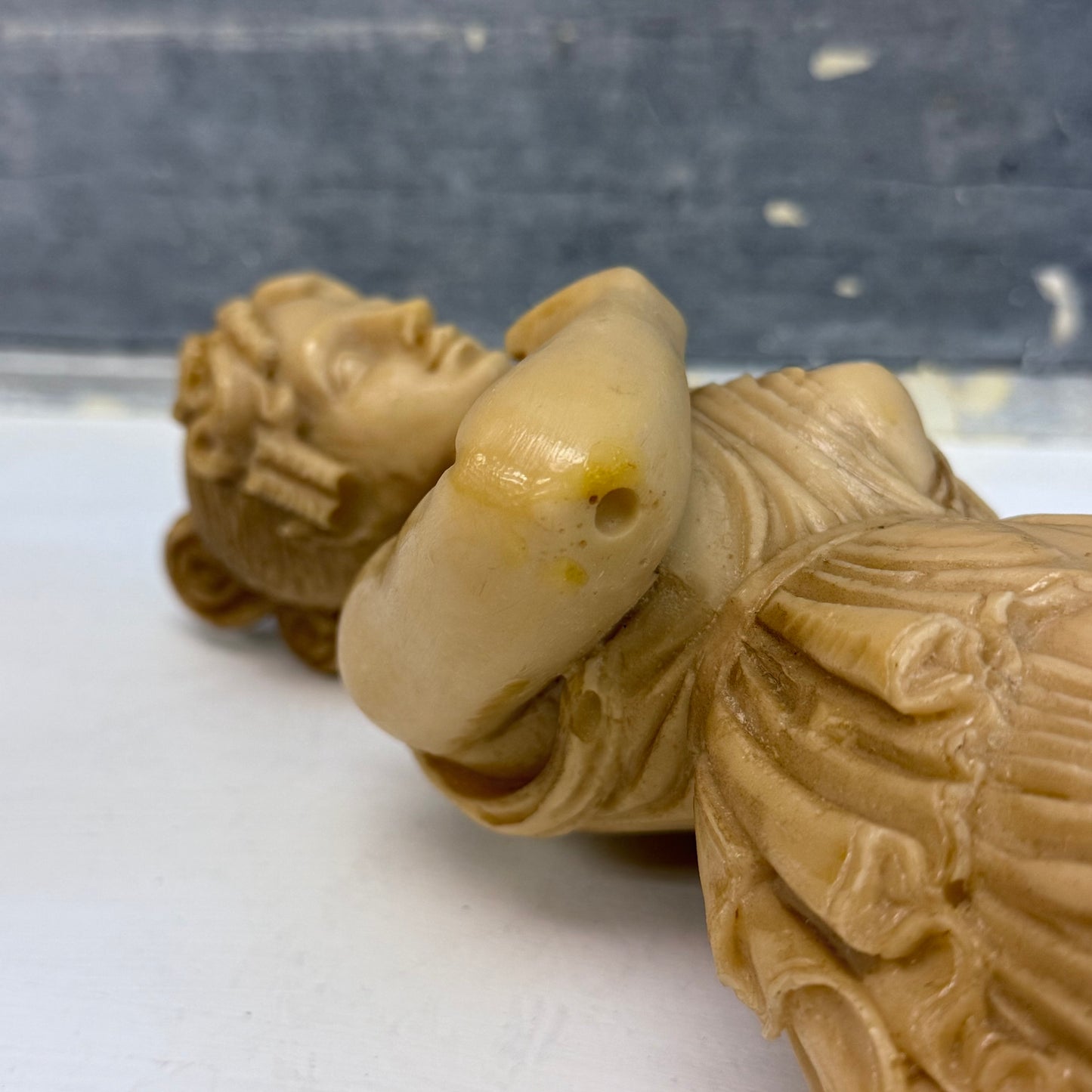 Greek Goddess Resin Statues Signed, Set of 2