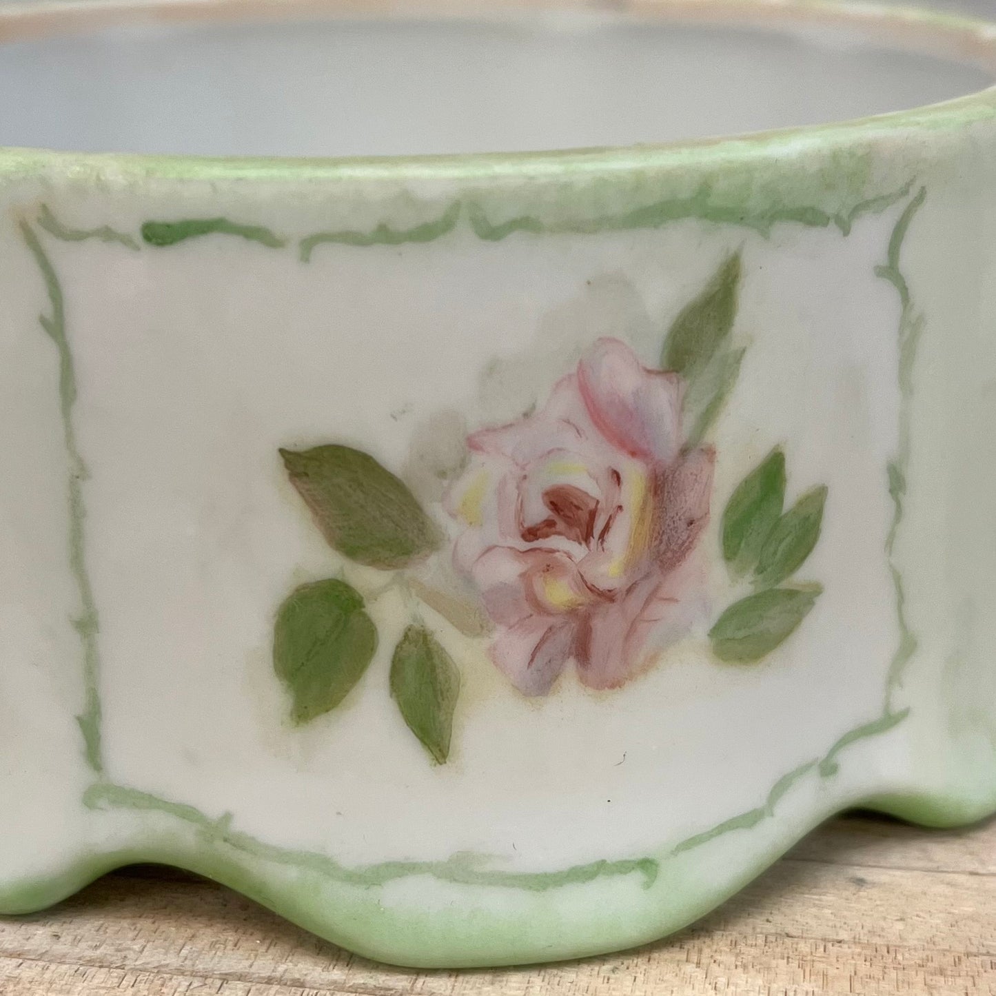 Hand Painted Porcelain Powder Jar, 1984
