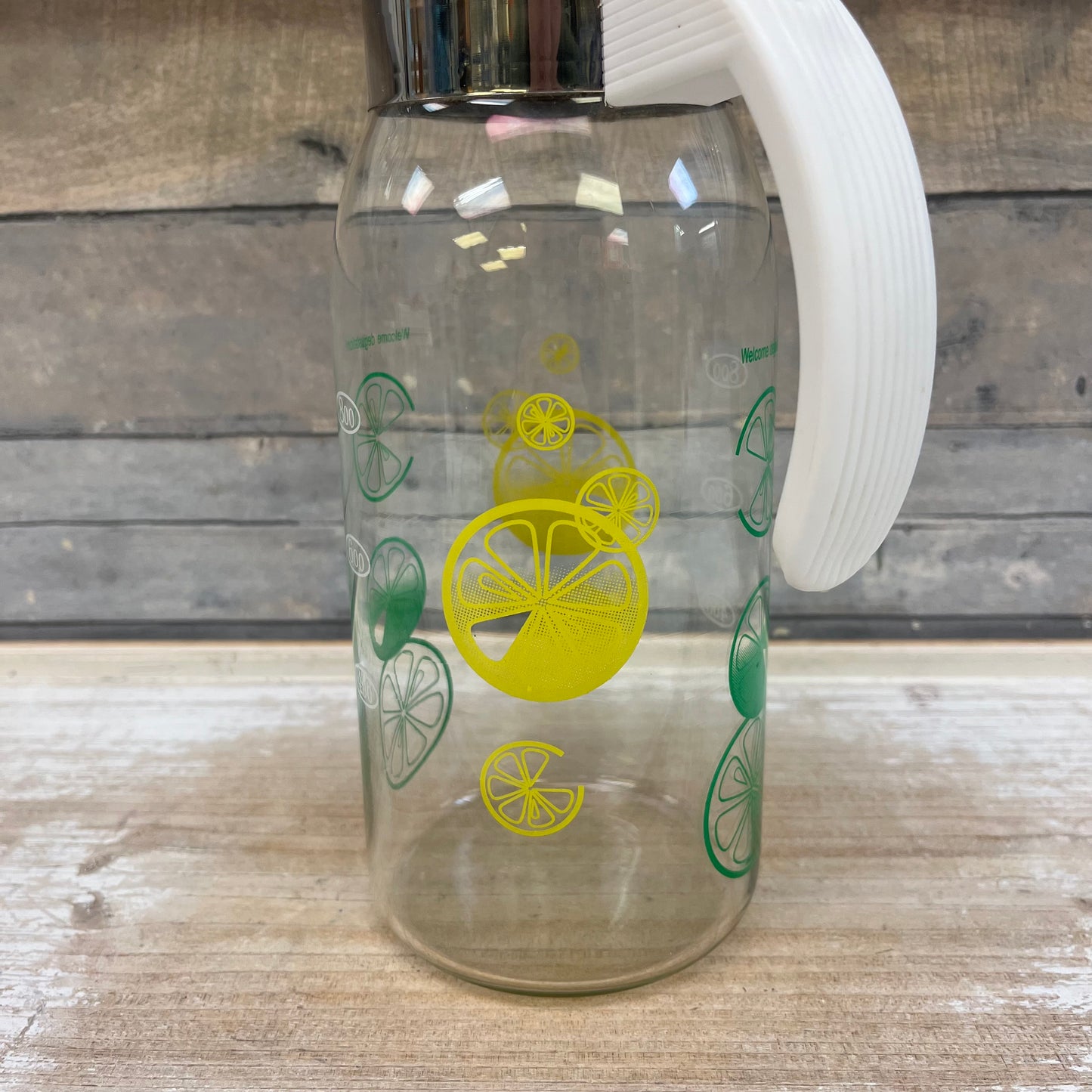 MCM Lemon Lime Glass Juice Carafe, 1 Quart