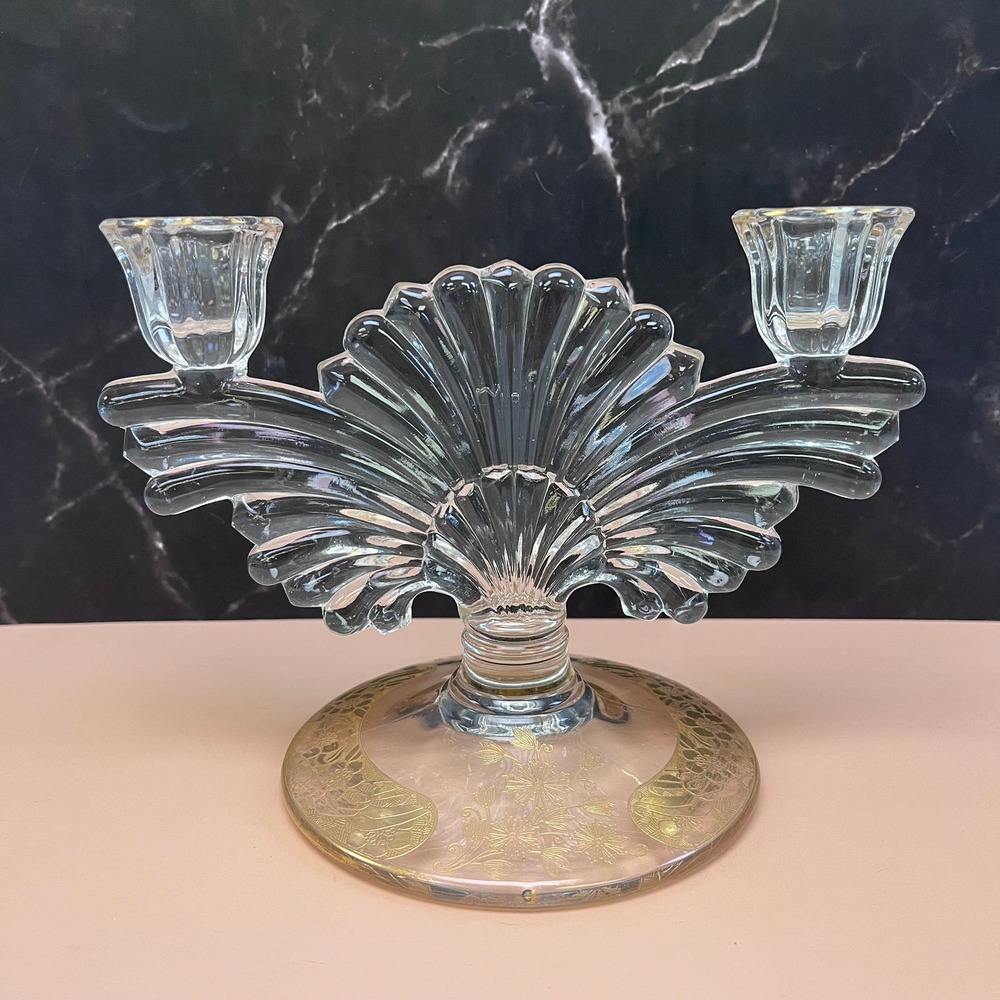 Paden City Gazebo Lotus Etching Candle Holder