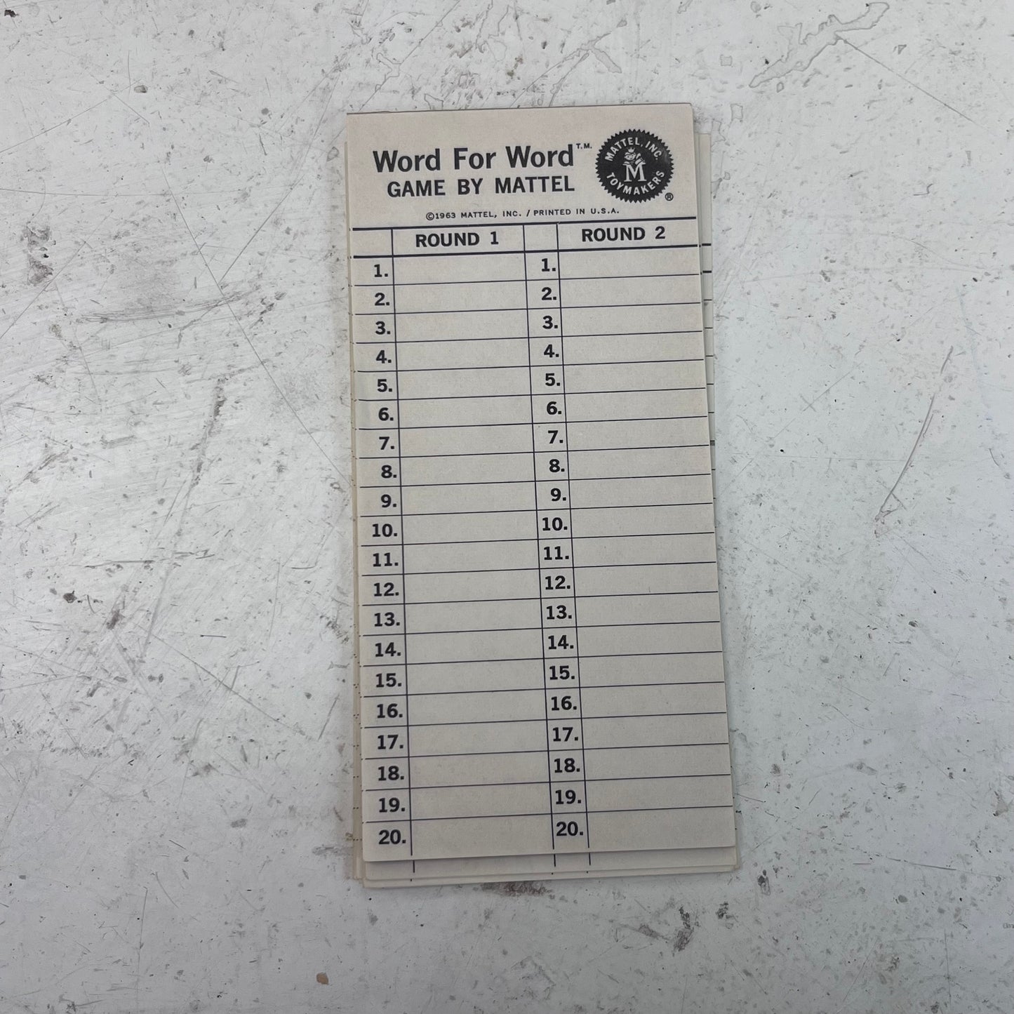 Mattel Merv Griffin’s Word for Word Board Game, 1963