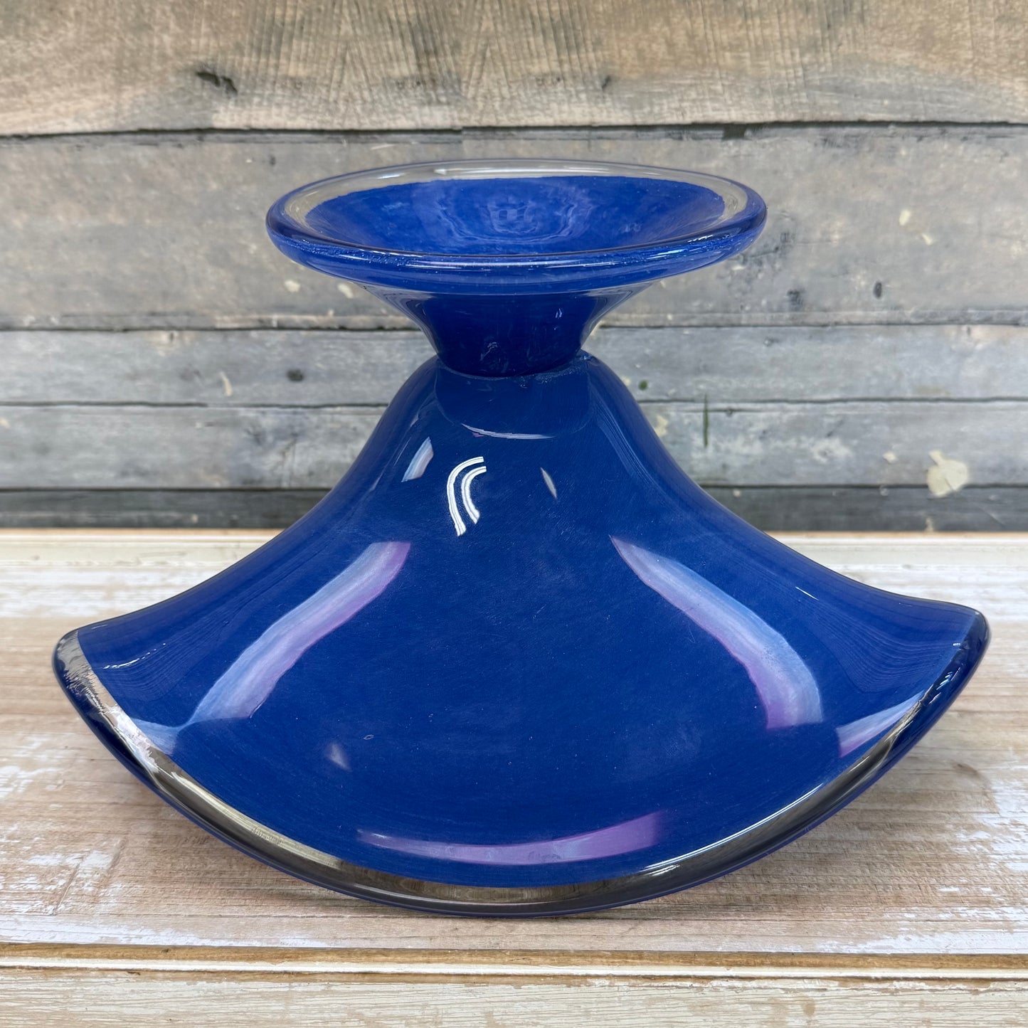 Handblown Art Glass Console Bowl