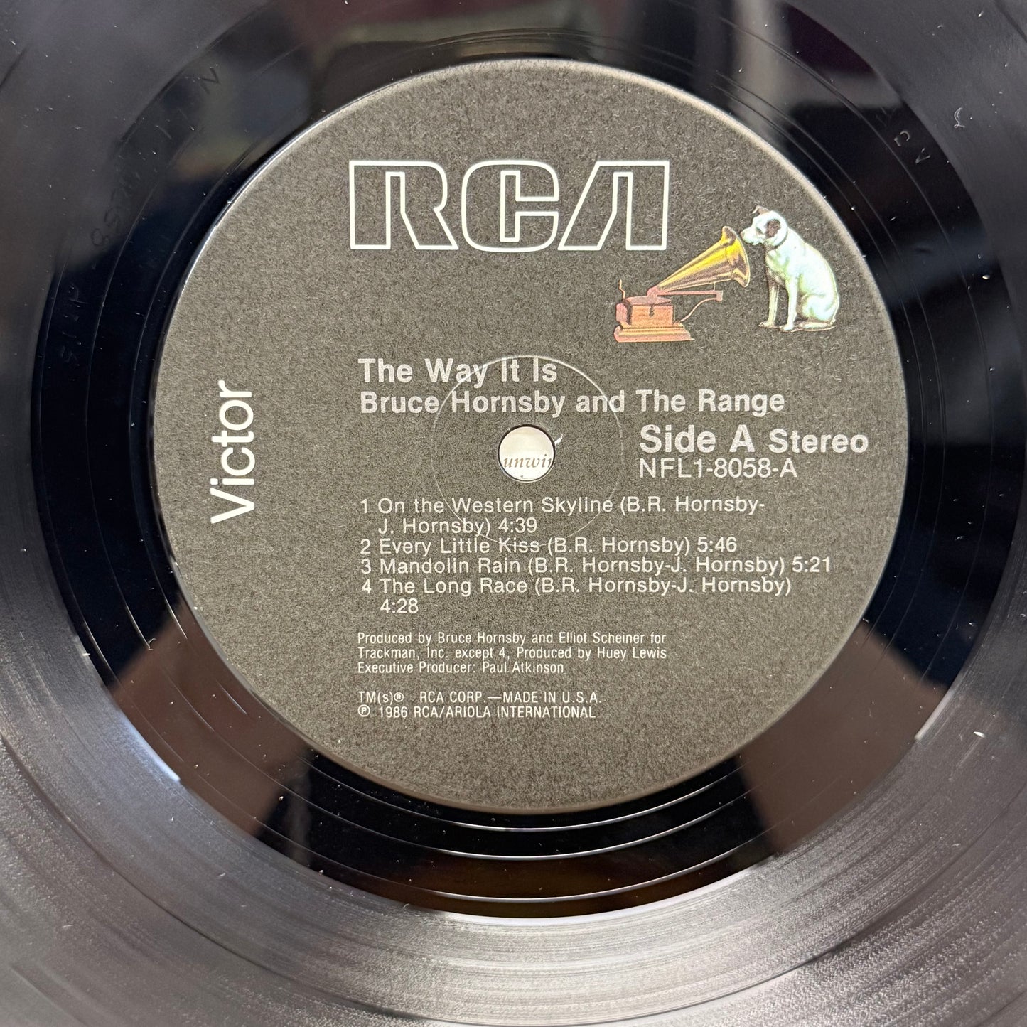 Bruce Hornsby The Way It Is Vinyl LP 1986 #NFL1-8058