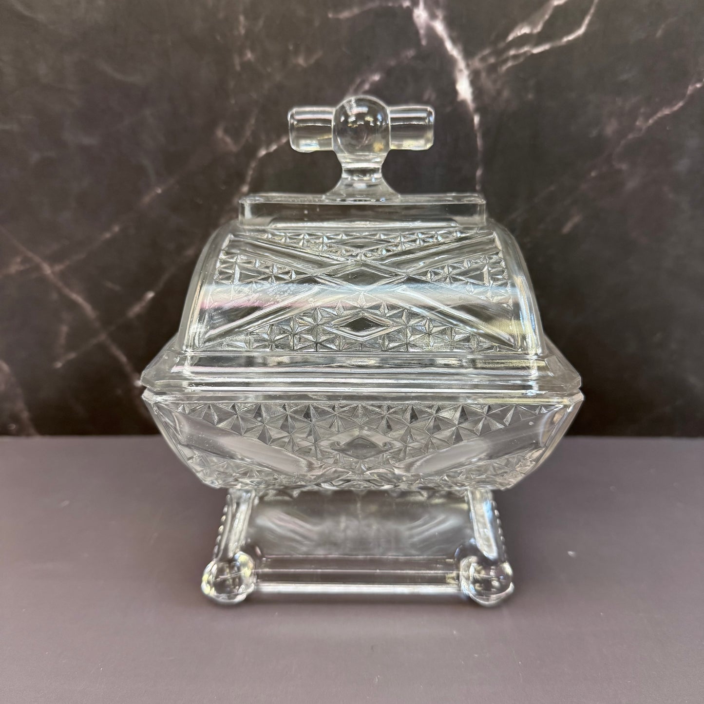 Adams & Co. Ashman Crossroads EAPG Lidded Compote, 1880s