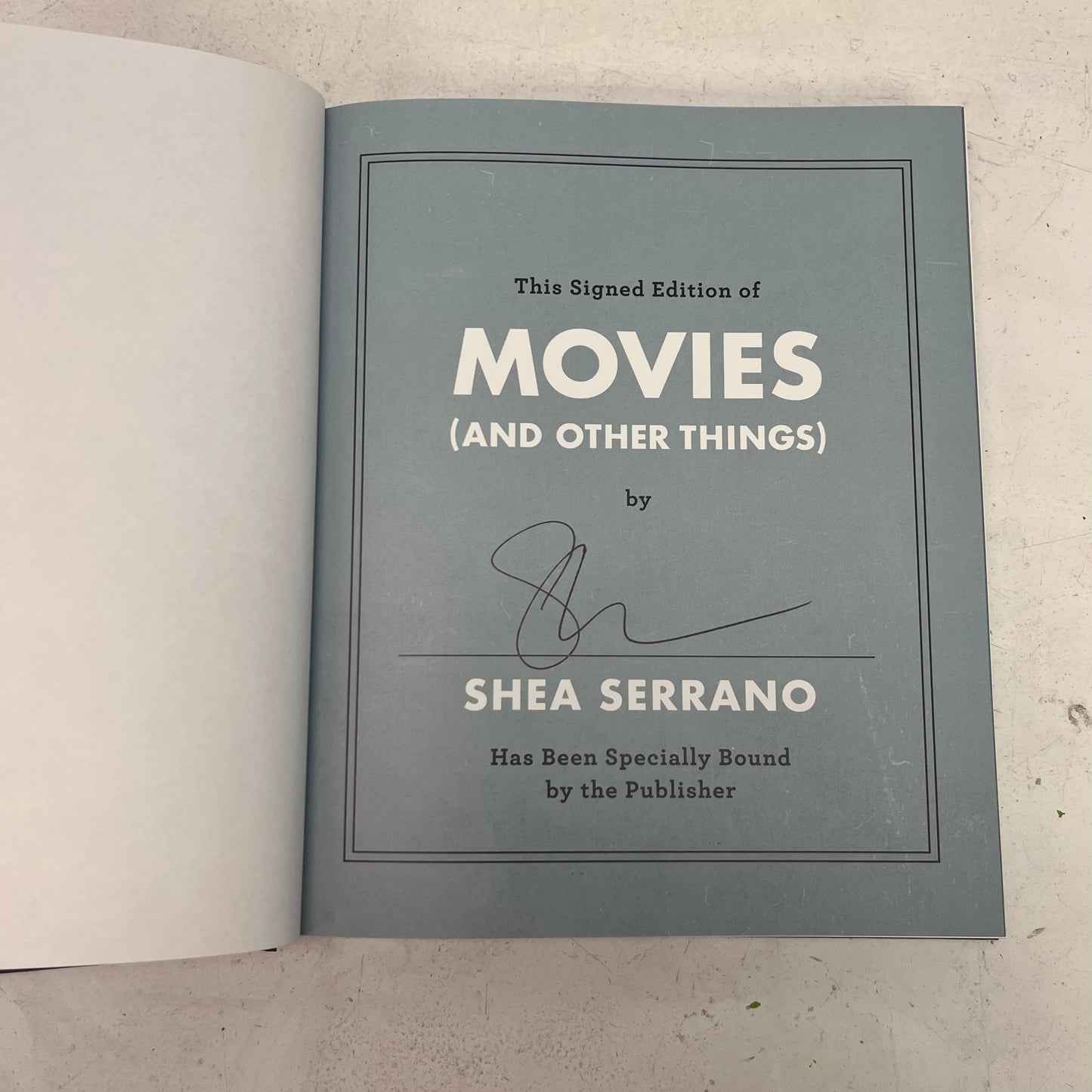 Movies (And Other Things) by Serrano, Signed First Edition 2019