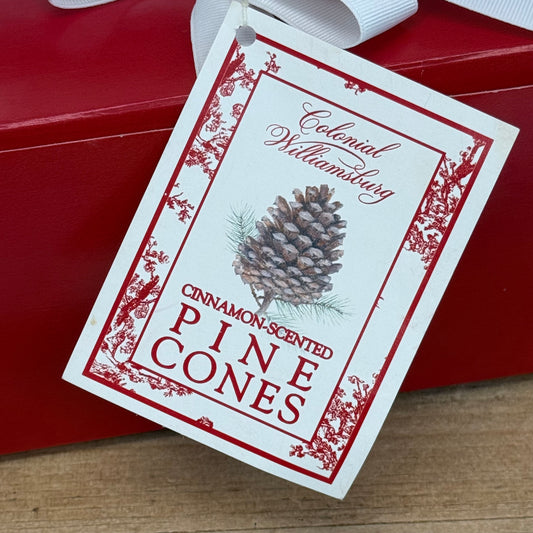 Colonial Williamsburg Cinnamon Scented Pine Cones Boxed