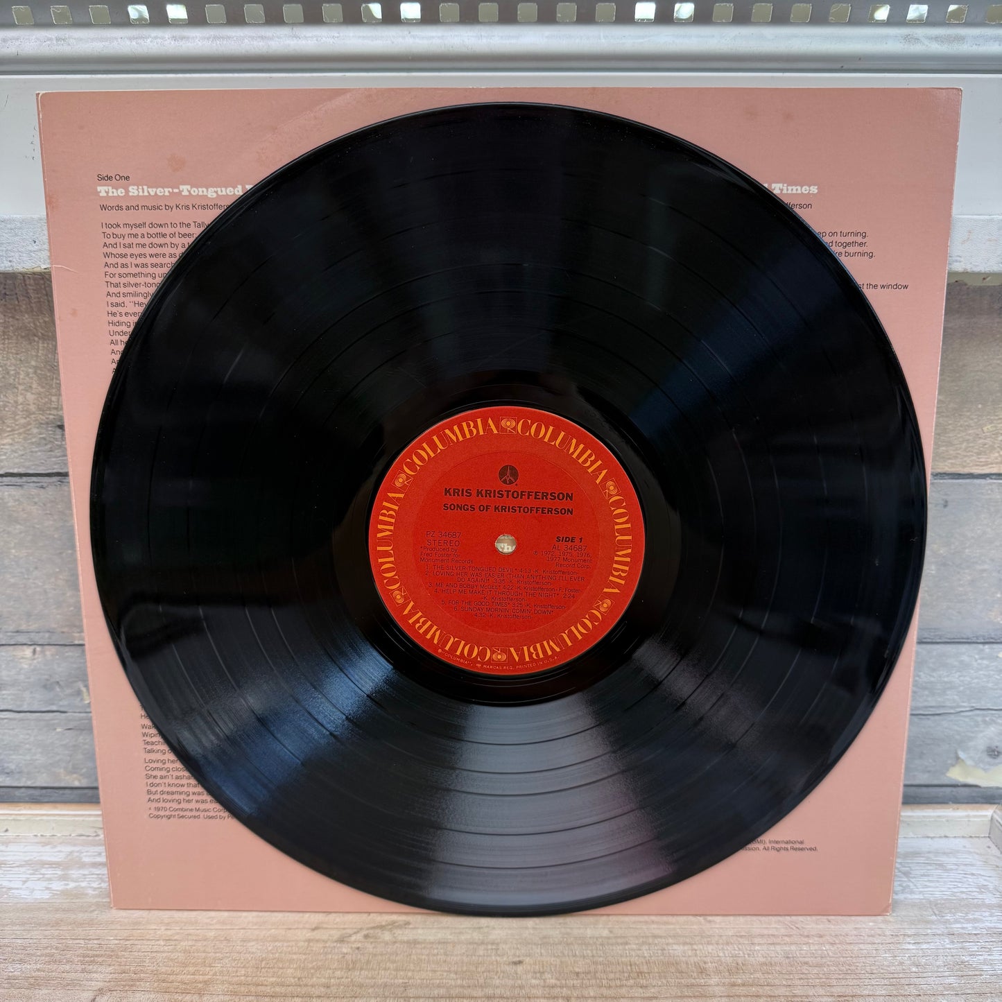 Kris Kristofferson Songs of Kristofferson Vinyl Record, 1977