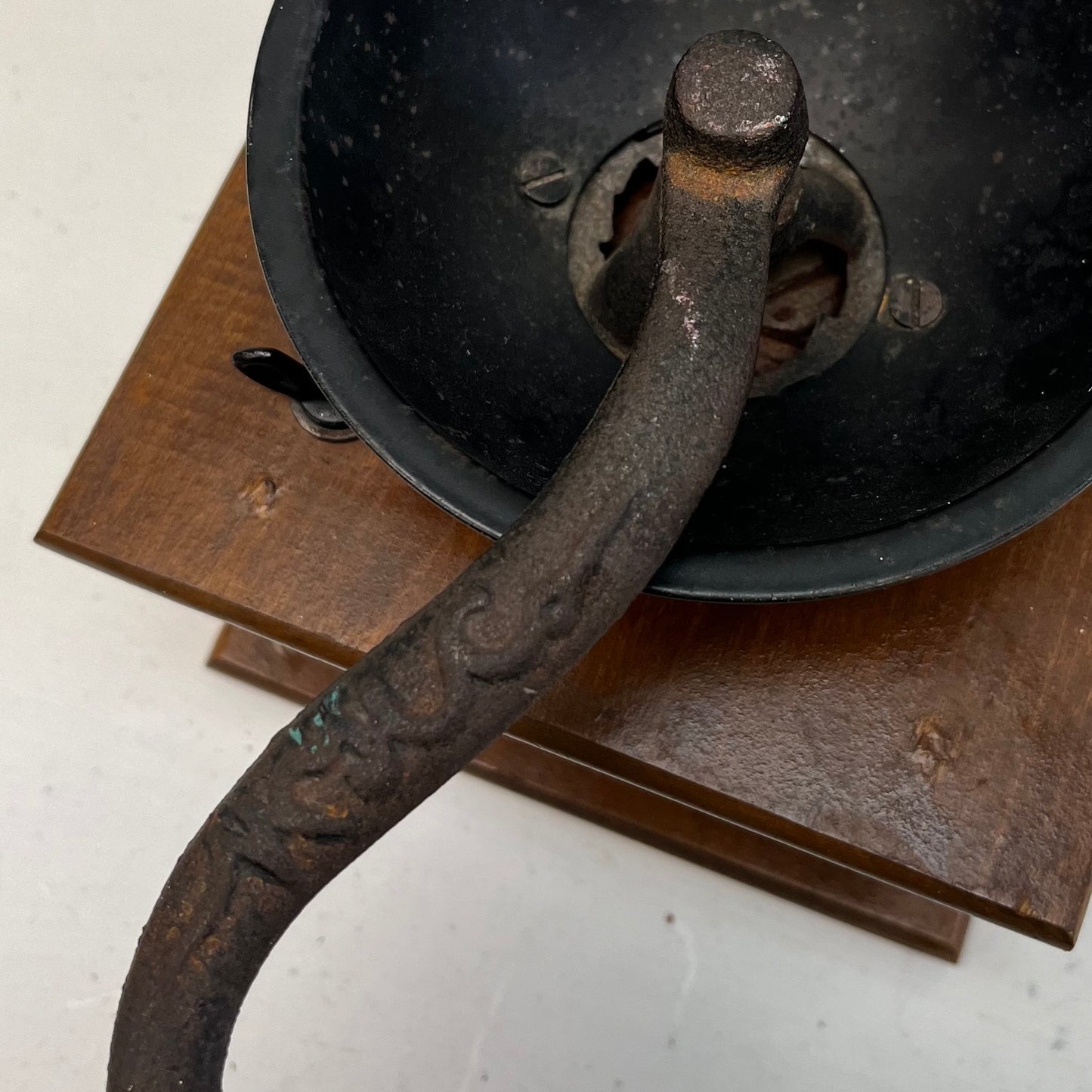 W.H. Co. Cast Iron Hand Crank Coffee Grinder