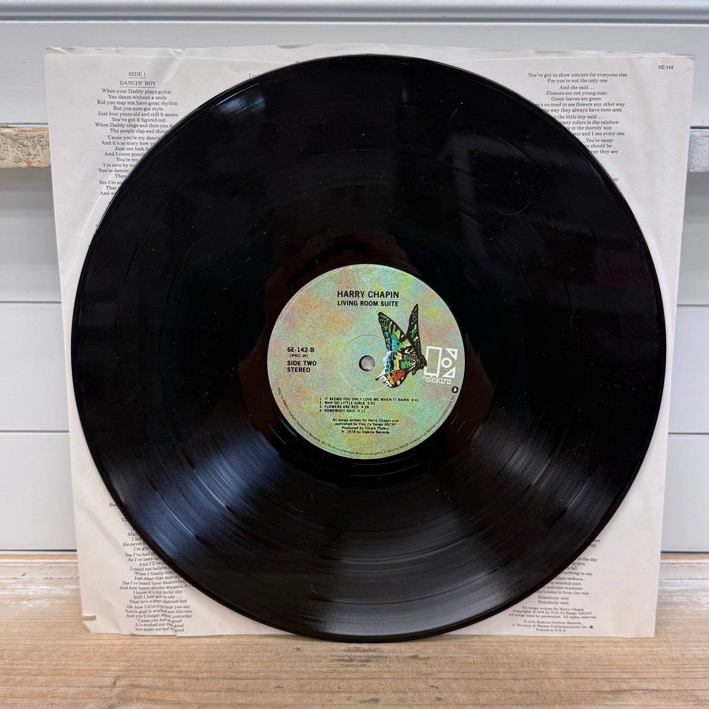 Harry Chapin Living Room Suite Vinyl Record LP 1978 #6E-142