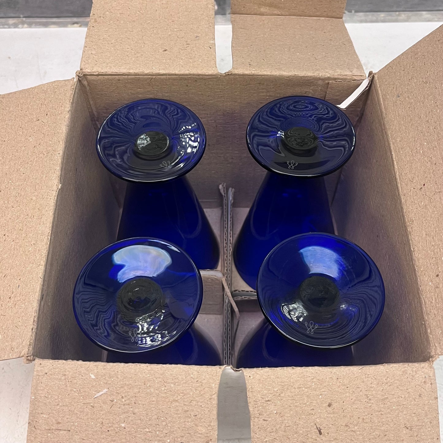 Colonial Williamsburg Cobalt Shrub Glasses, Set of 4