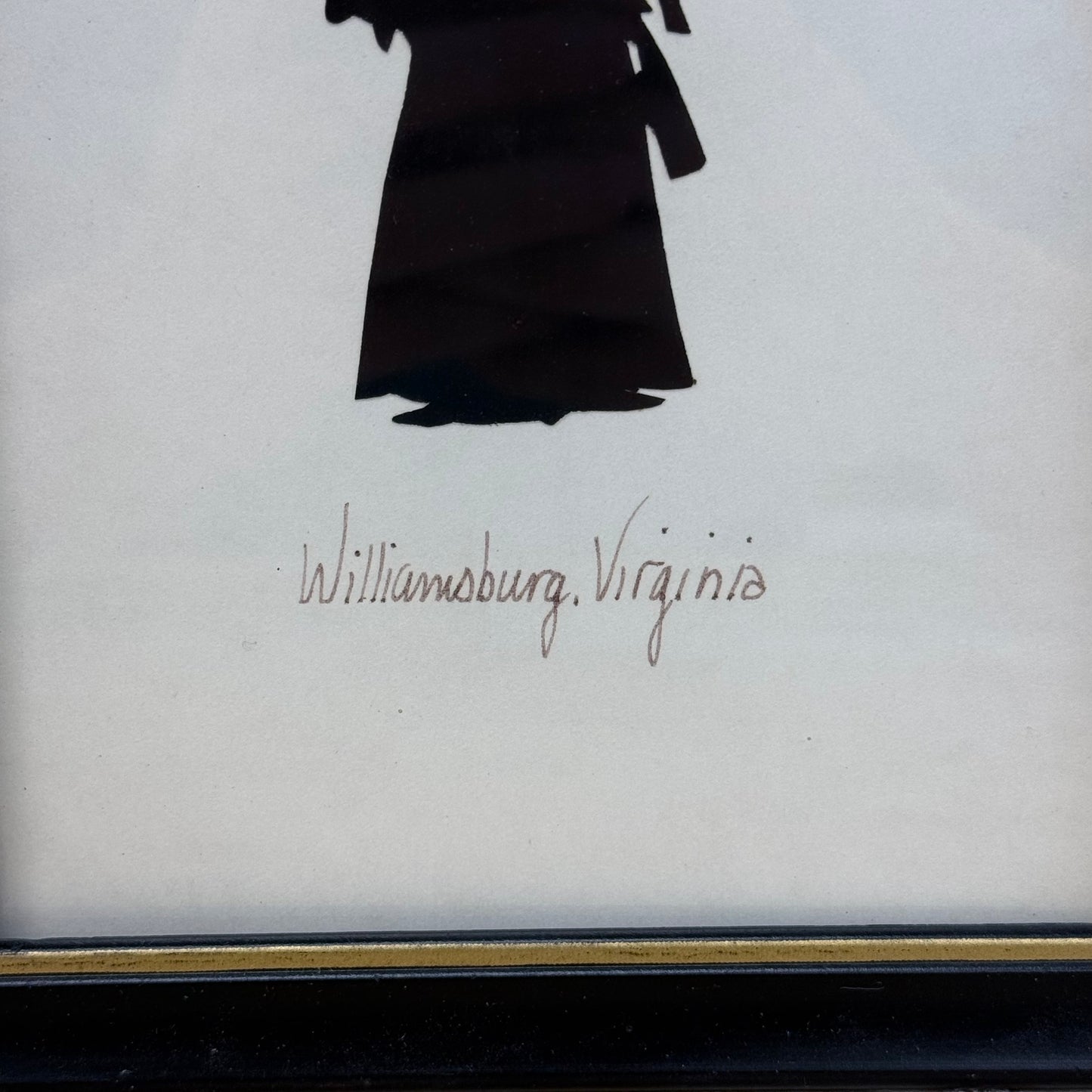 Vintage Williamsburg Virginia Silhouette Art Boy Girl Set