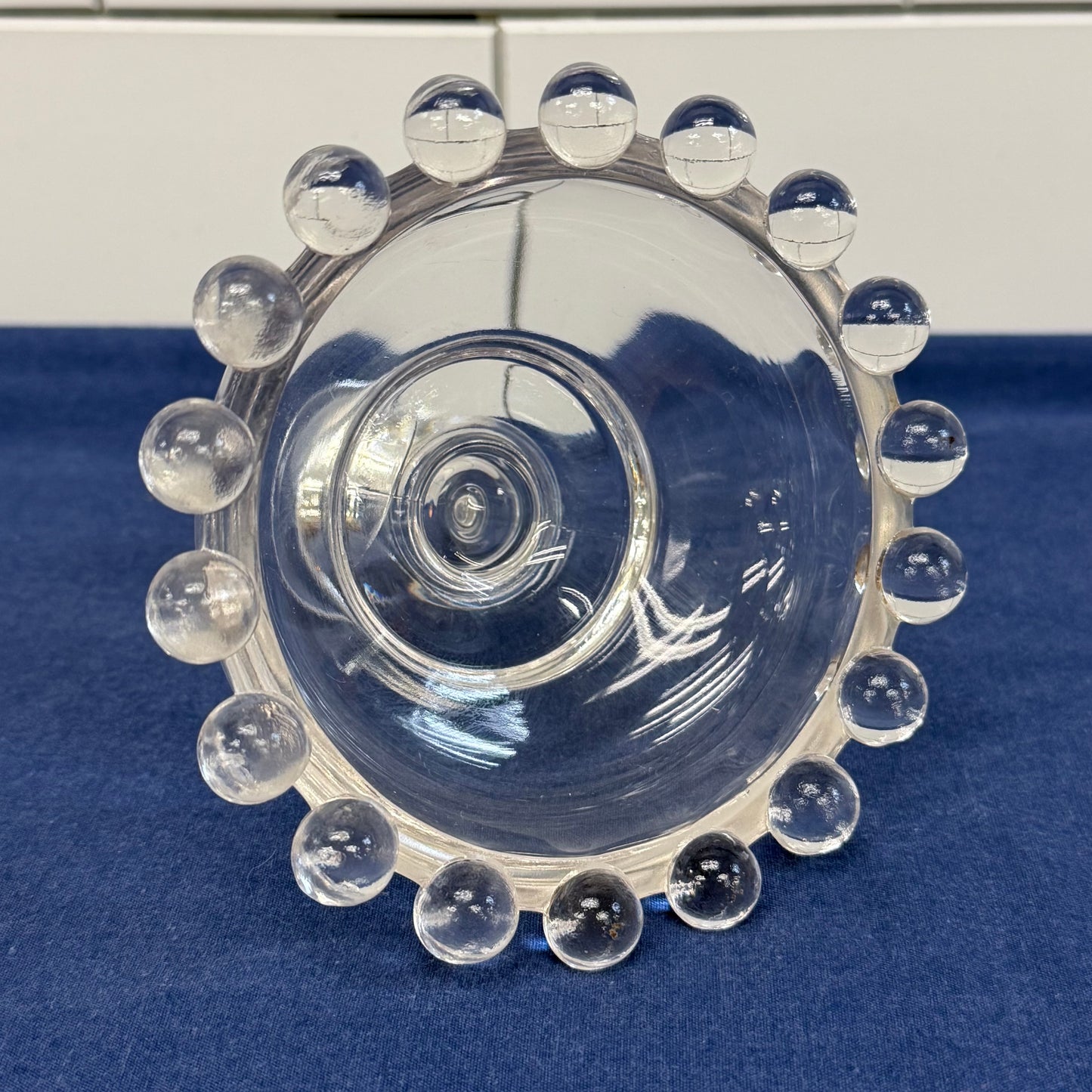 Imperial Candlewick Glass Candle Holder