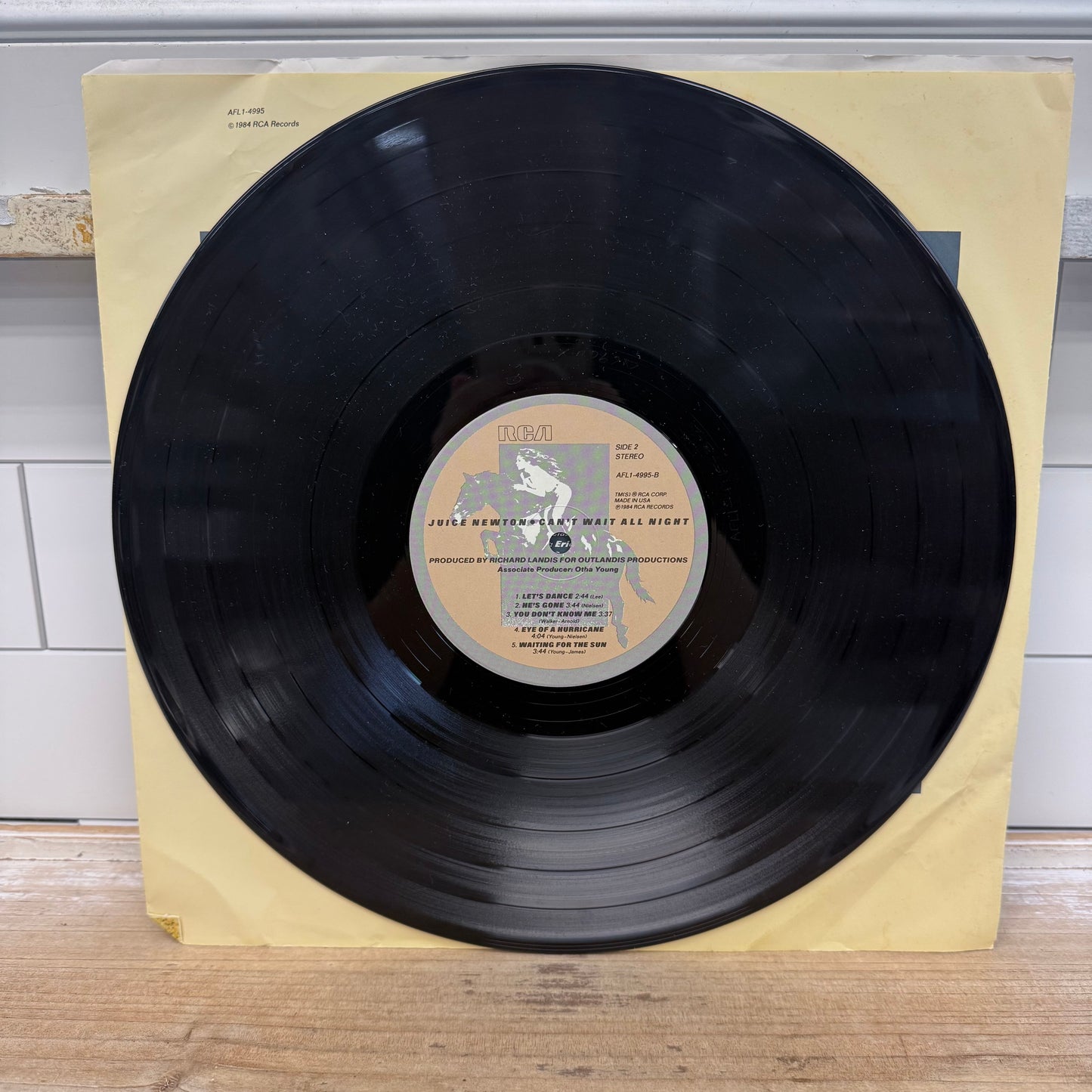 Juice Newton Can’t Wait All Night Vinyl Record 1984 #AFL1-4995