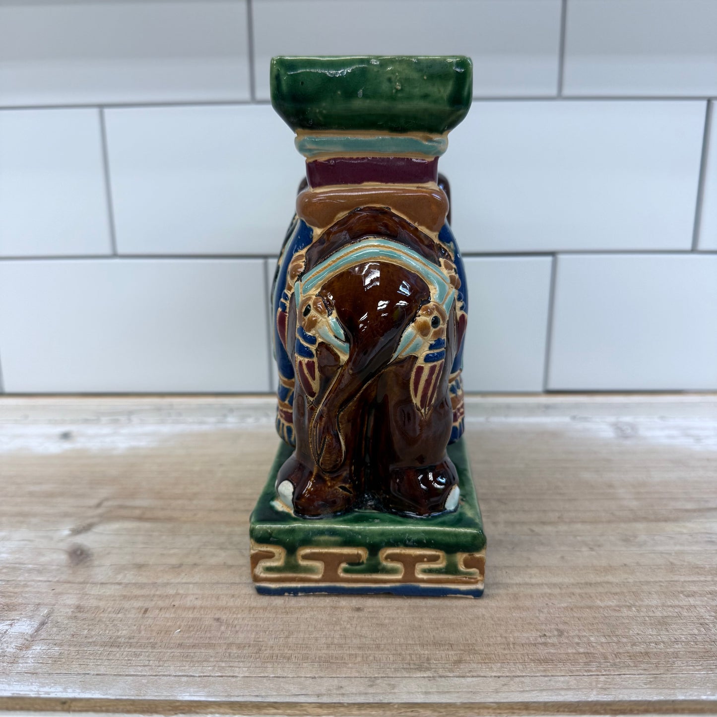 Elephant Glazed Ceramic Figurine
