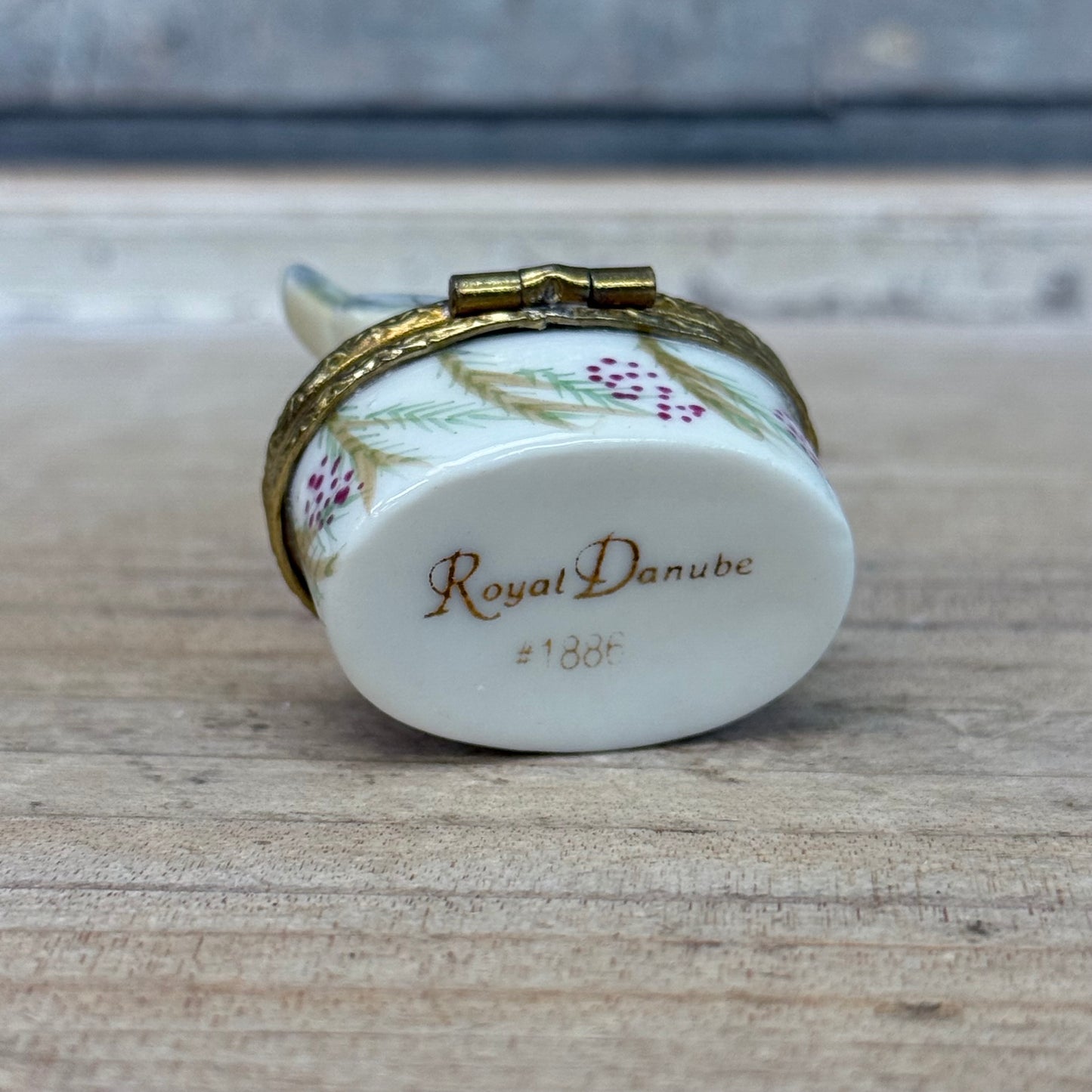 Royal Danube Hand Painted Bird Porcelain Trinket Box, #1886