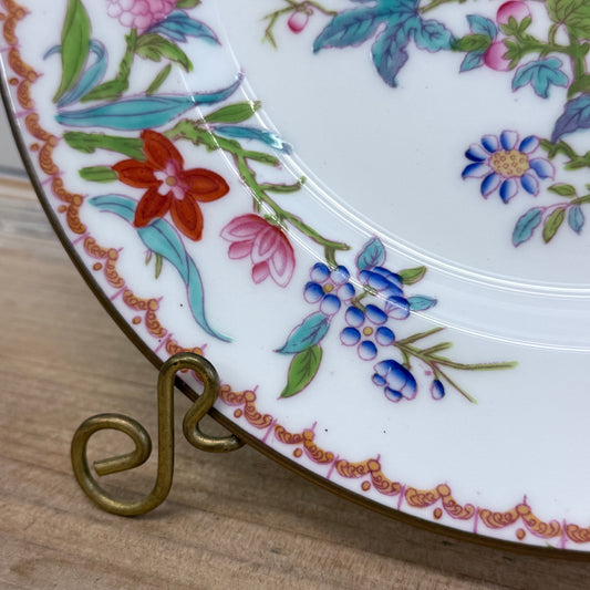 Mintons Cuckoo Floral Plate England Bone China 1950s