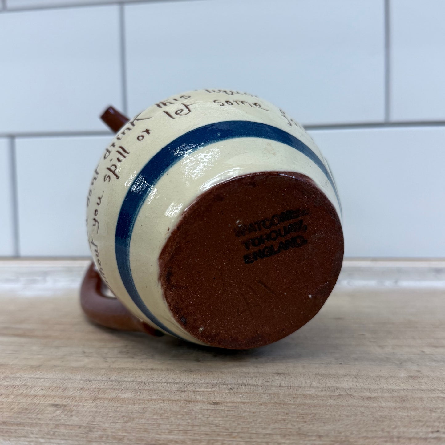 Torquay Pottery Jug, Mottoware